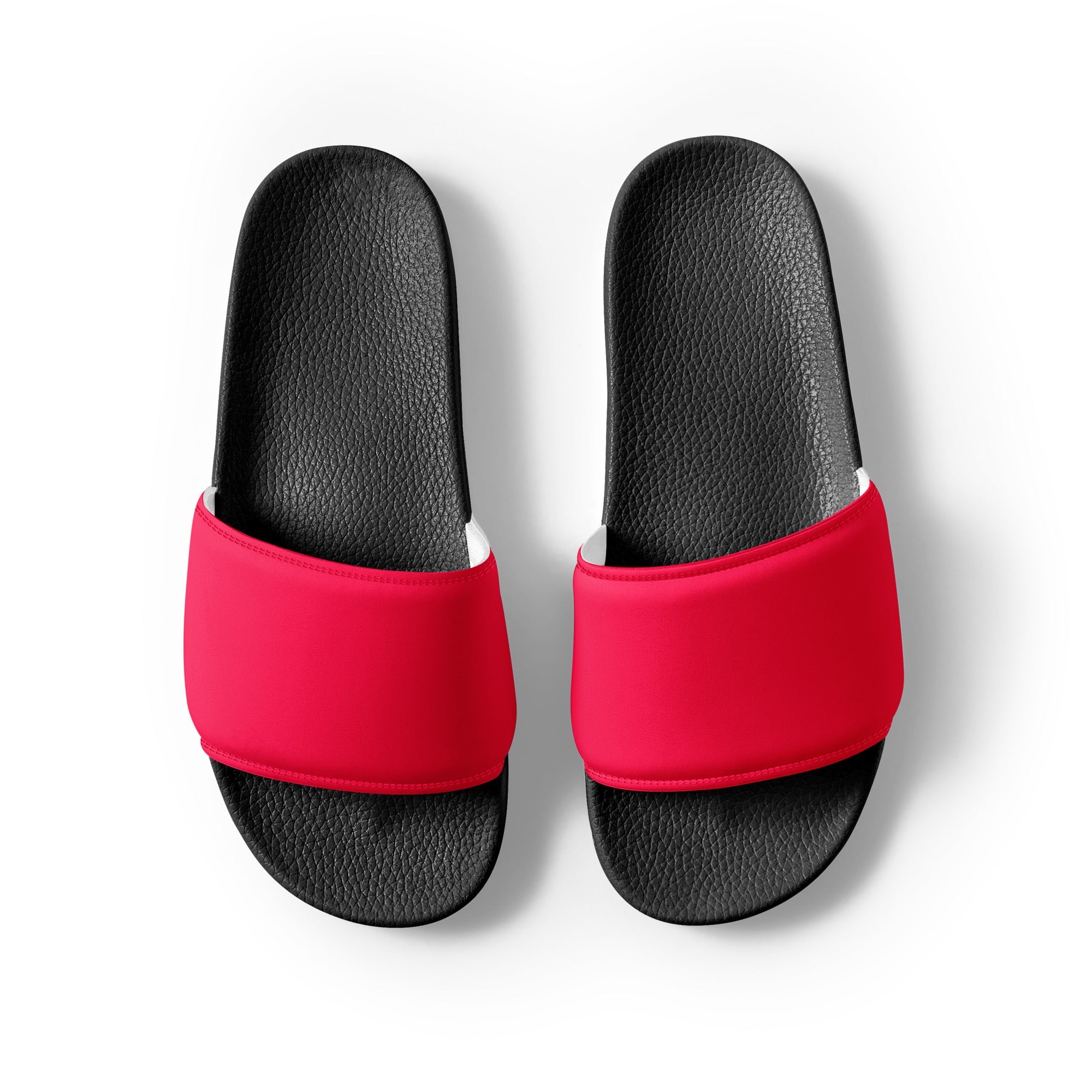 Carmine Color Men's Slides by Visual Verse - Image 2