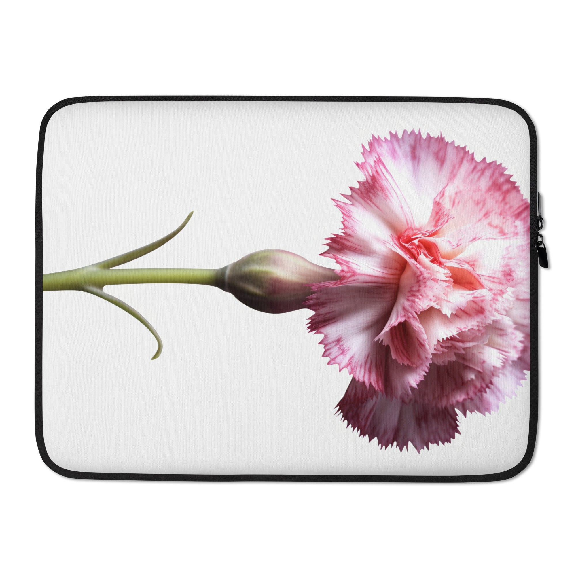 Carnation Flower Laptop Sleeve by Visual Verse - Image 1