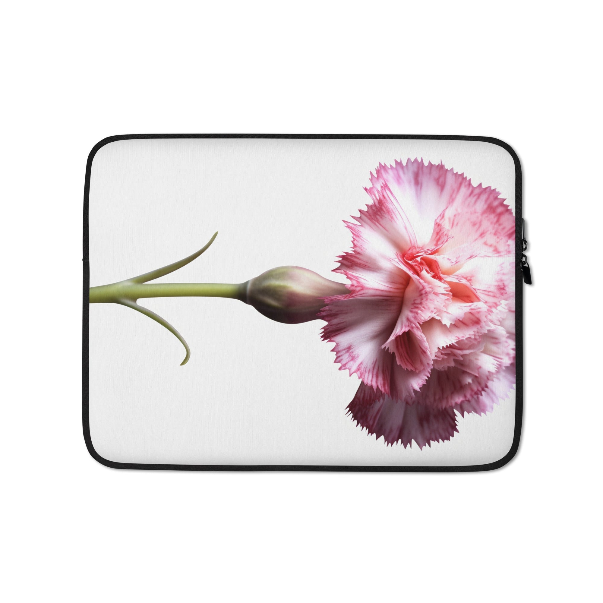 Carnation Flower Laptop Sleeve by Visual Verse - Image 2