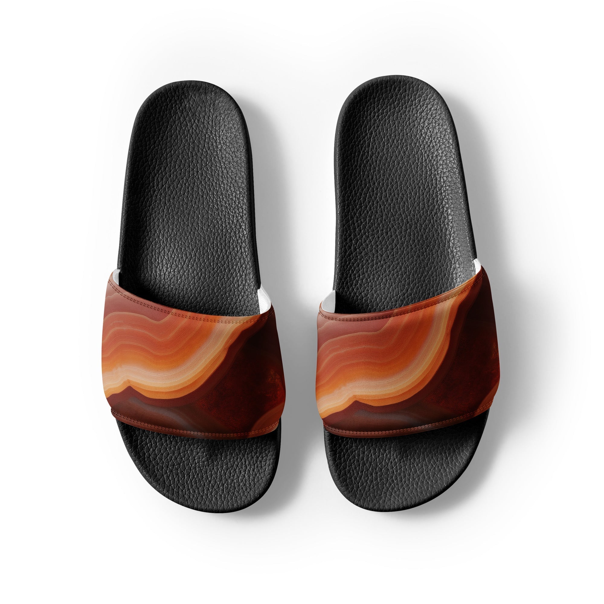 Carnelian Rock Men's Slides by Visual Verse - Image 2