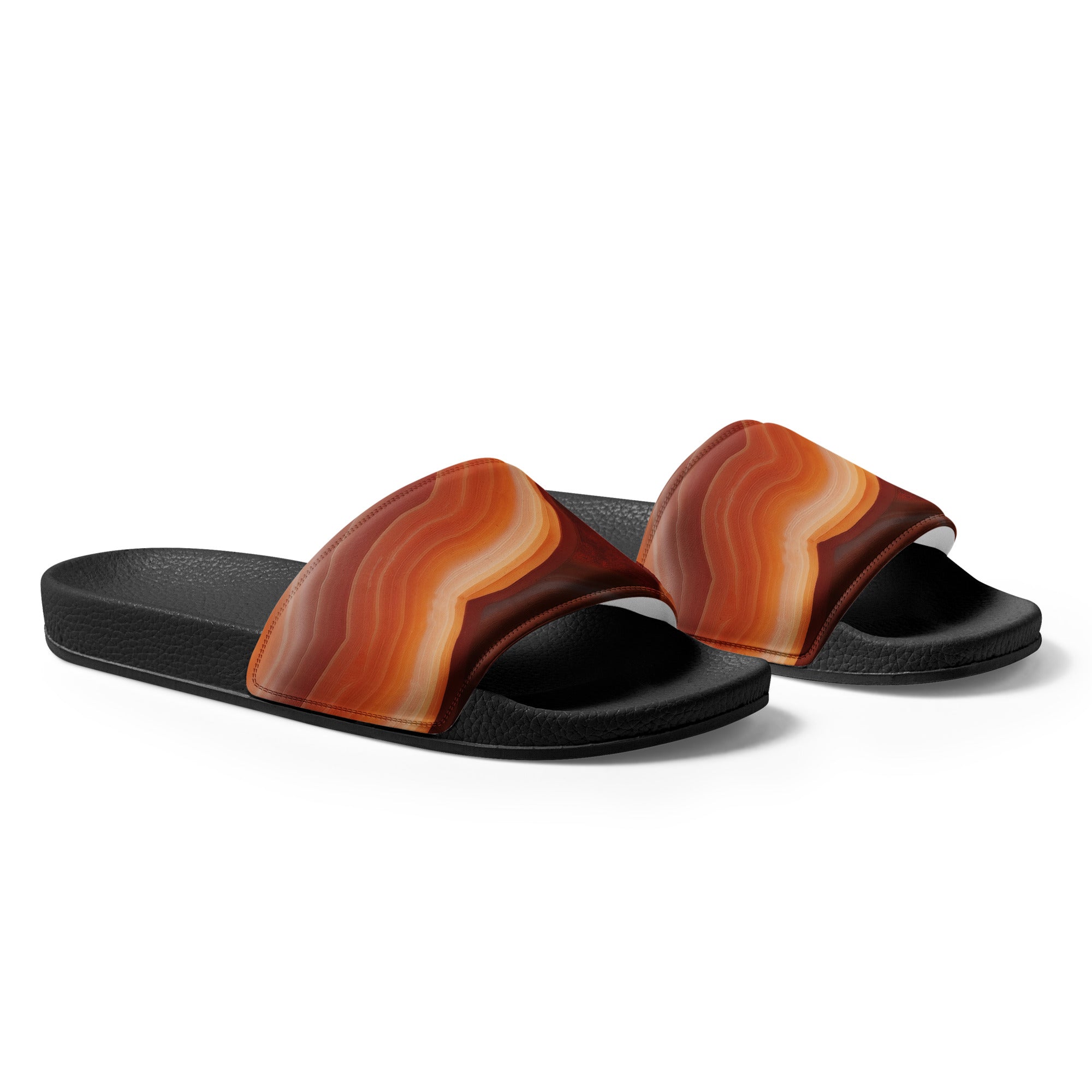 Carnelian Rock Men's Slides by Visual Verse - Image 4