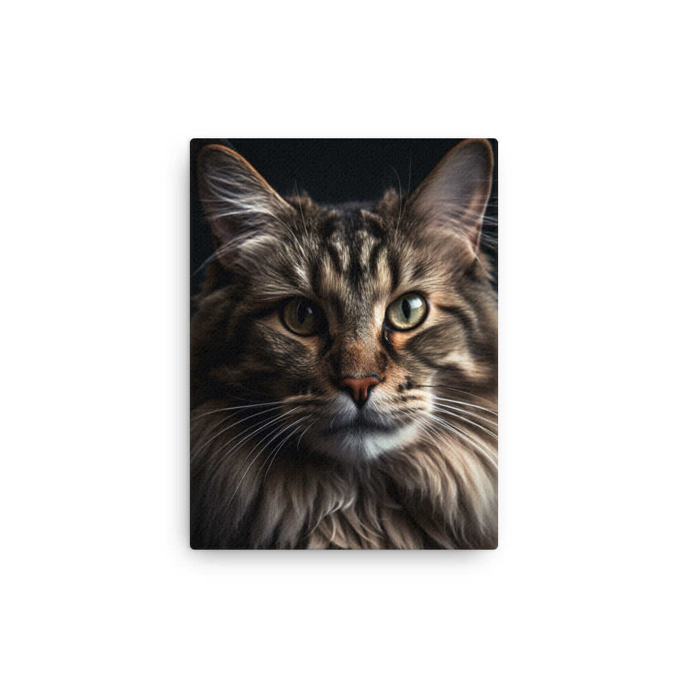 Cat Stare Thin Canvas by Visual Verse - Image 2