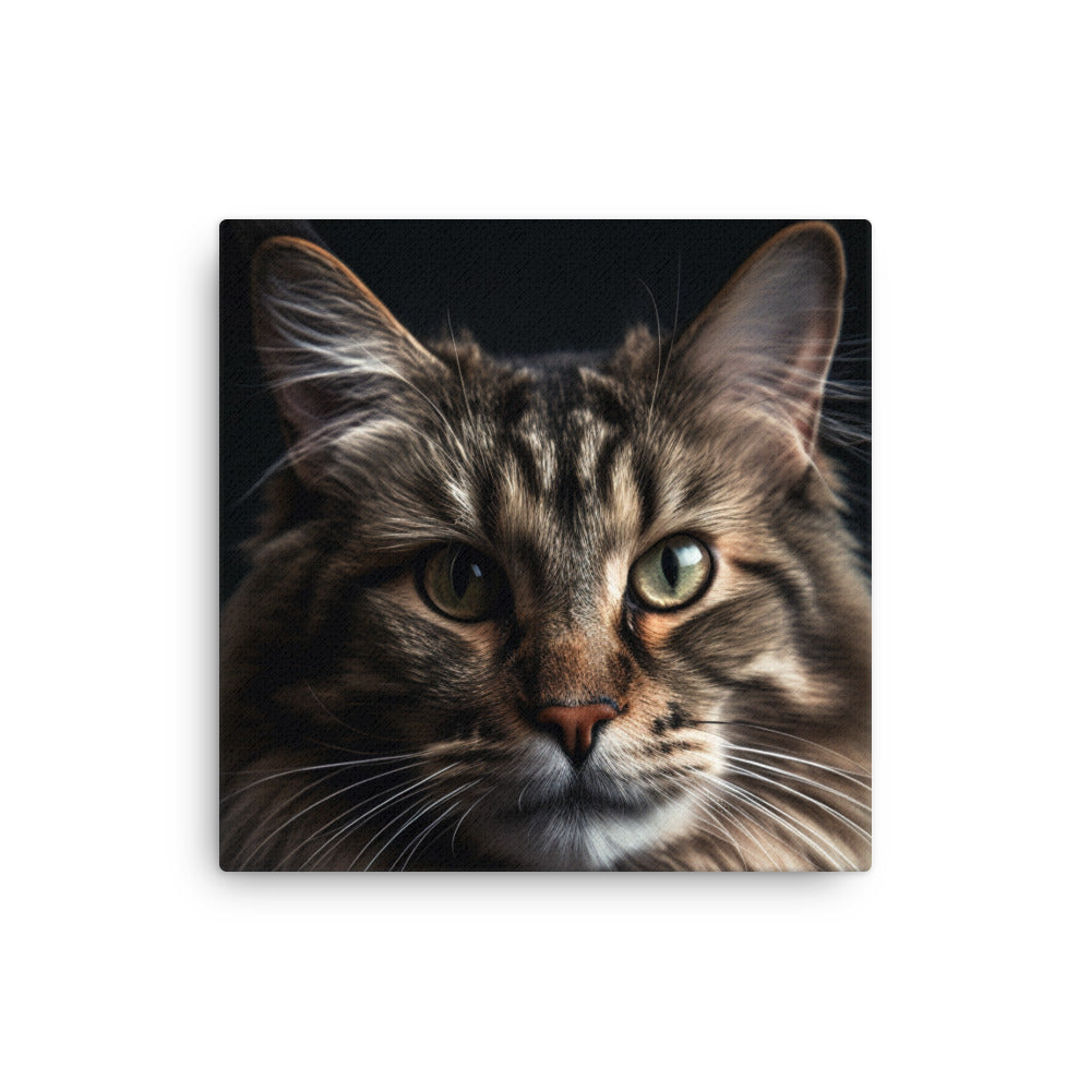 Cat Stare Thin Canvas by Visual Verse - Image 3