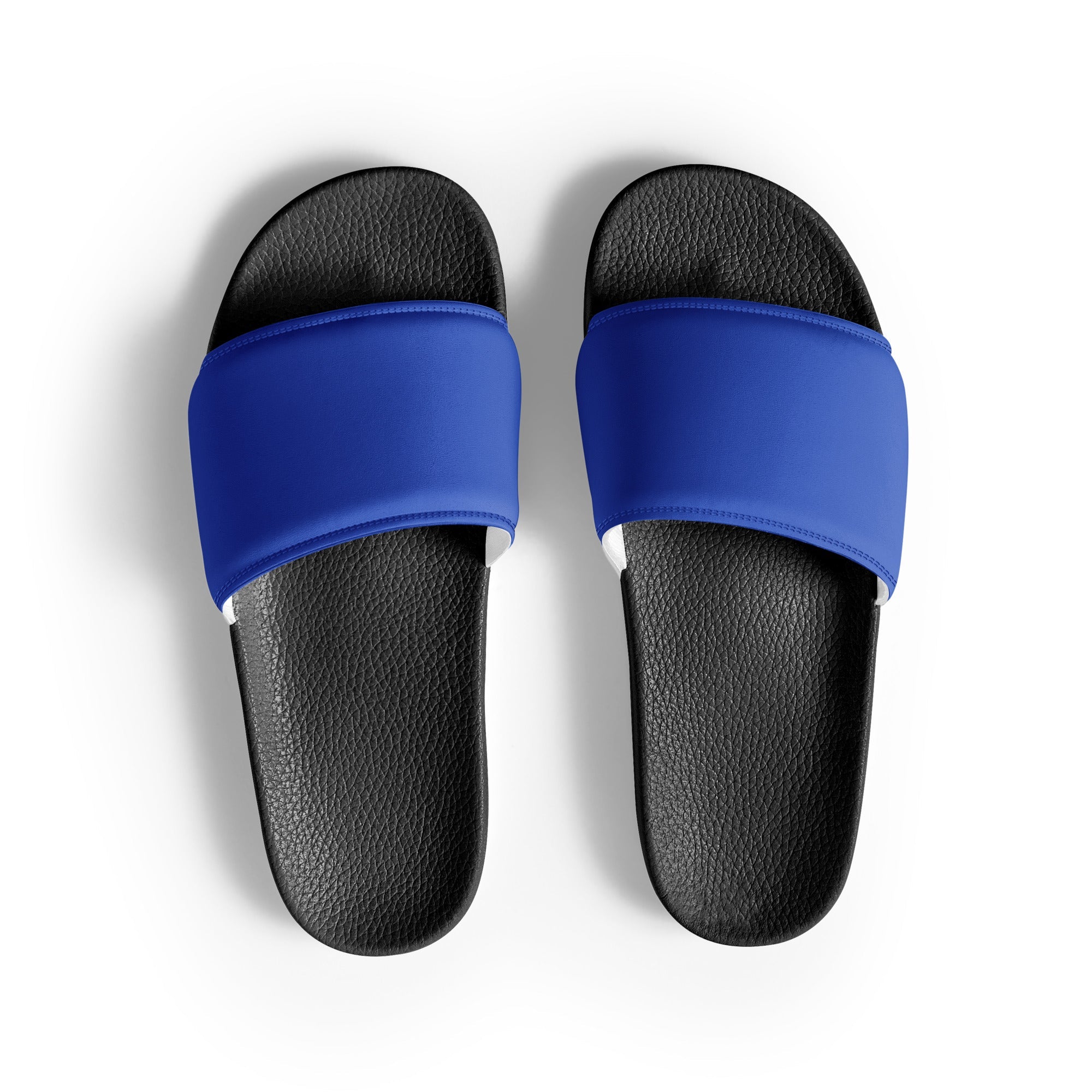 Cerulean Color Men's Slides by Visual Verse - Image 1