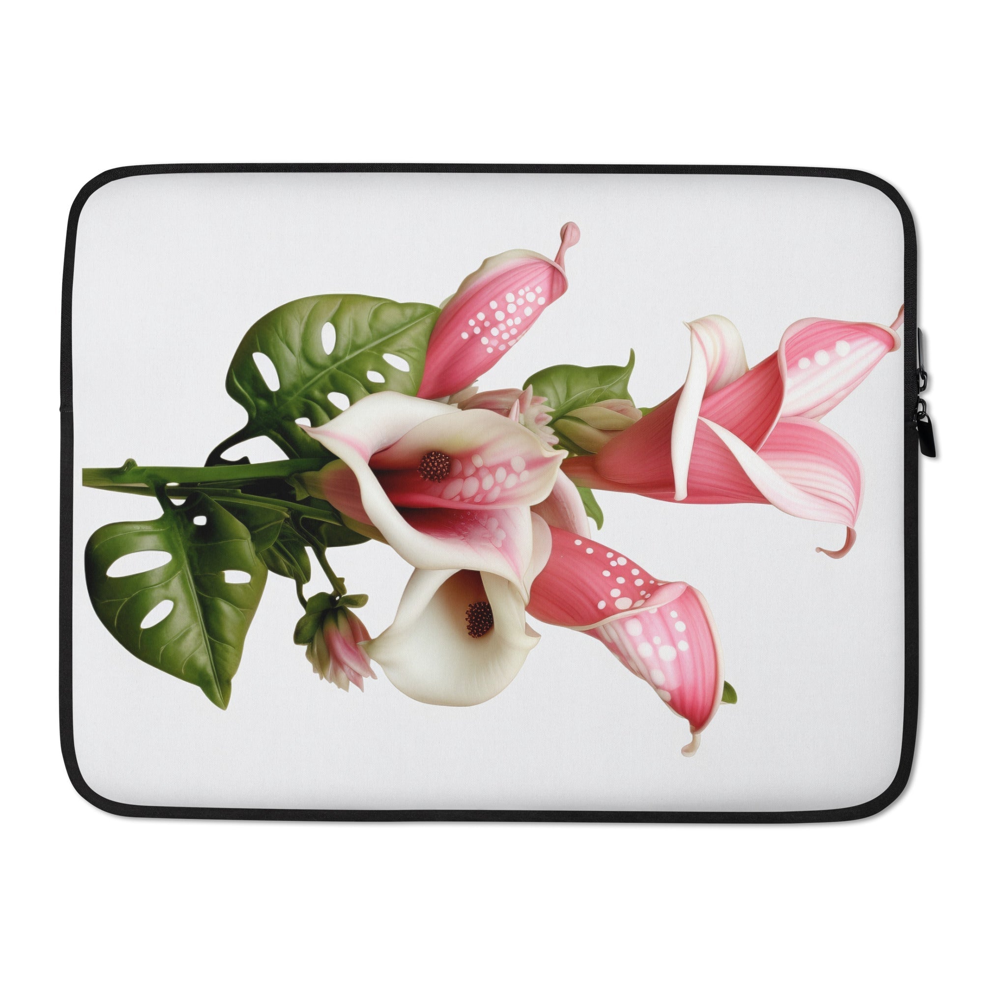 Chameleon Plant Flower Laptop Sleeve by Visual Verse - Image 1