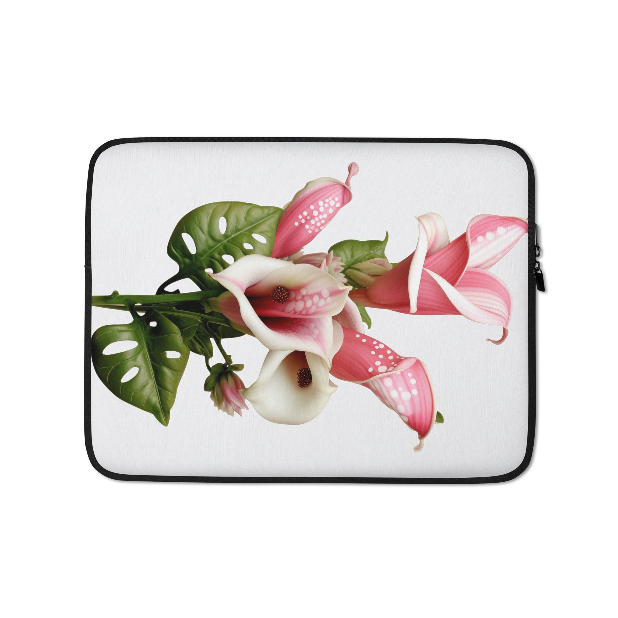 Chameleon Plant Flower Laptop Sleeve by Visual Verse - Image 2