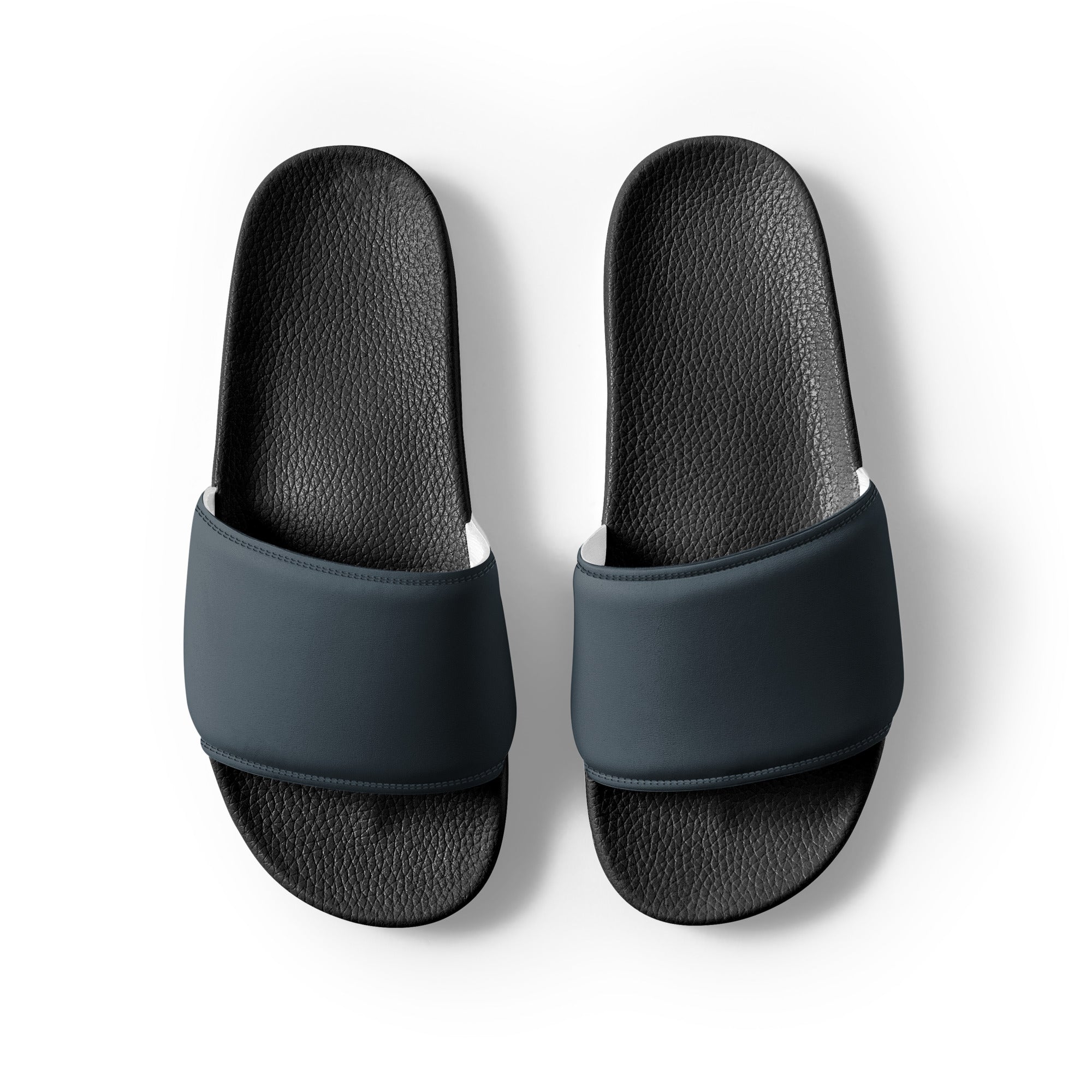 Charcoal Color Men's Slides by Visual Verse - Image 2