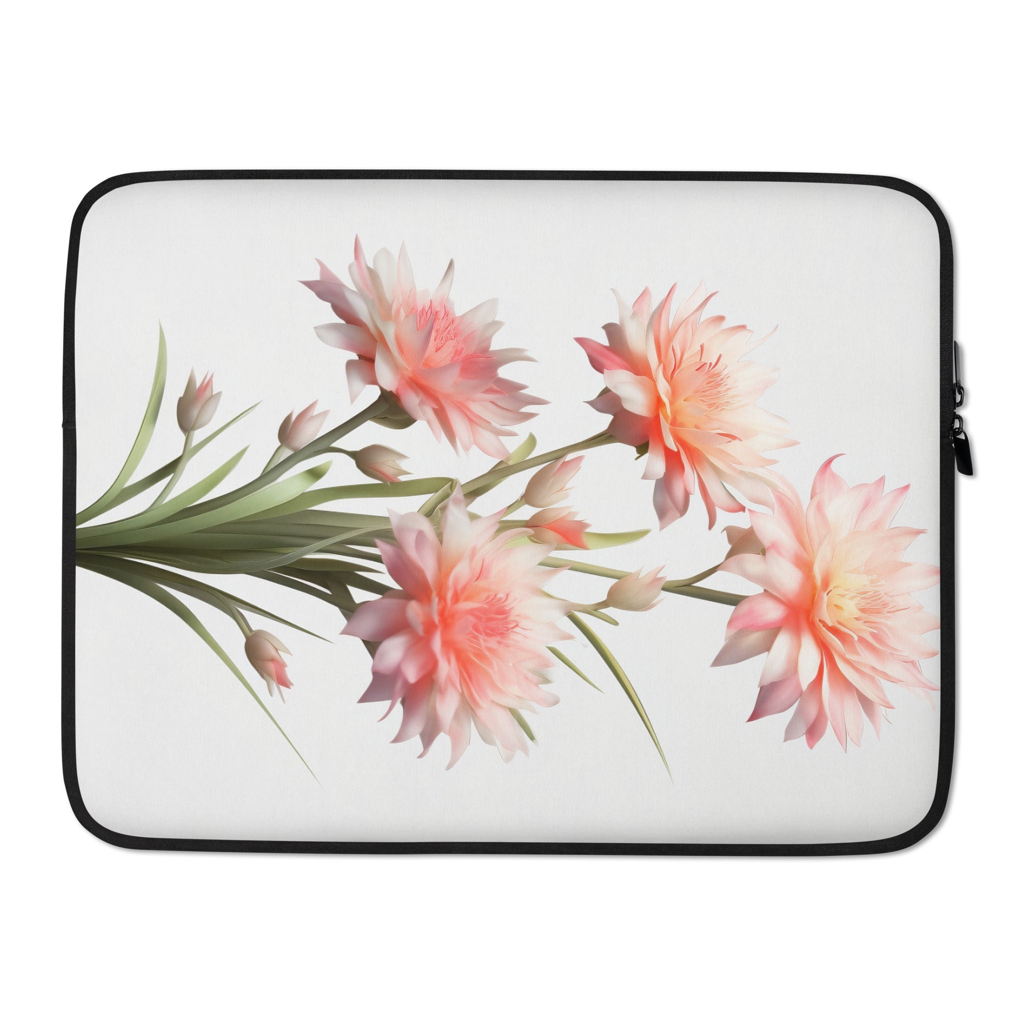 Cheddar Pinks Flower Laptop Sleeve by Visual Verse - Image 1