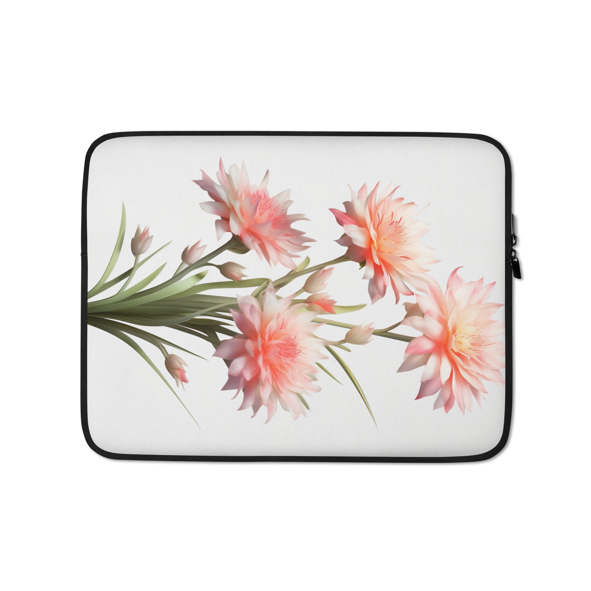 Cheddar Pinks Flower Laptop Sleeve by Visual Verse - Image 2