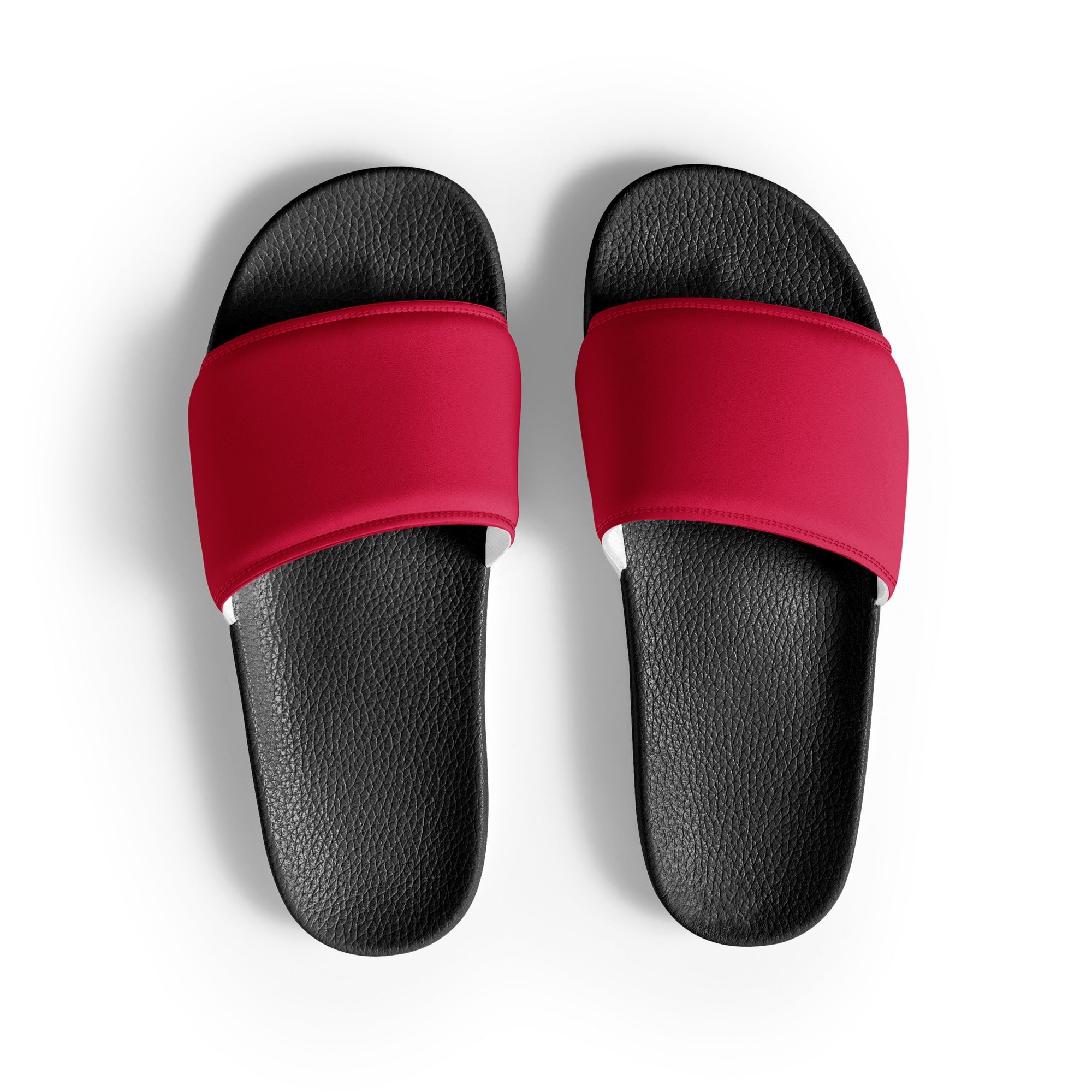 Cherry Color Men's Slides by Visual Verse - Image 1