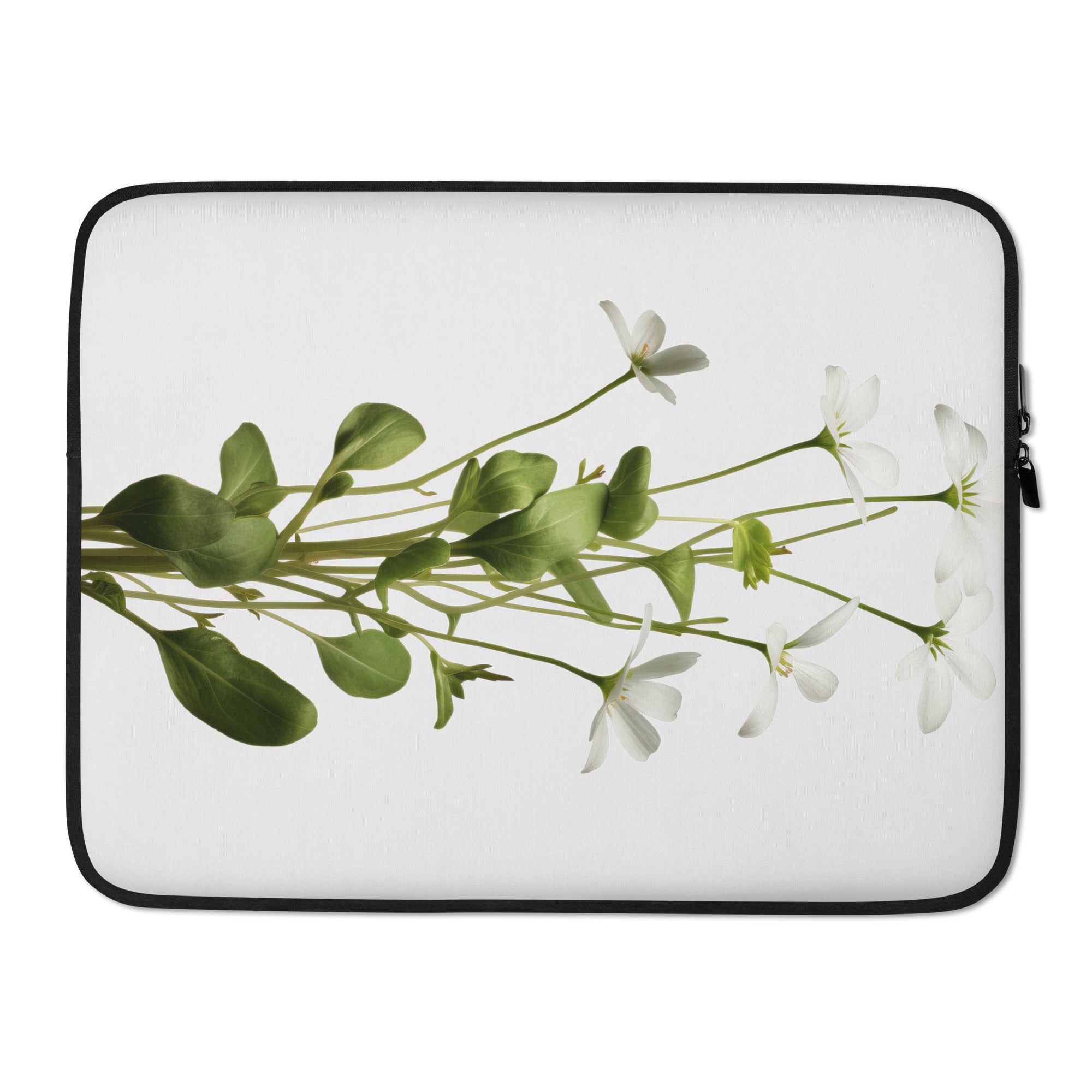 Chickweed Flower Laptop Sleeve by Visual Verse - Image 1