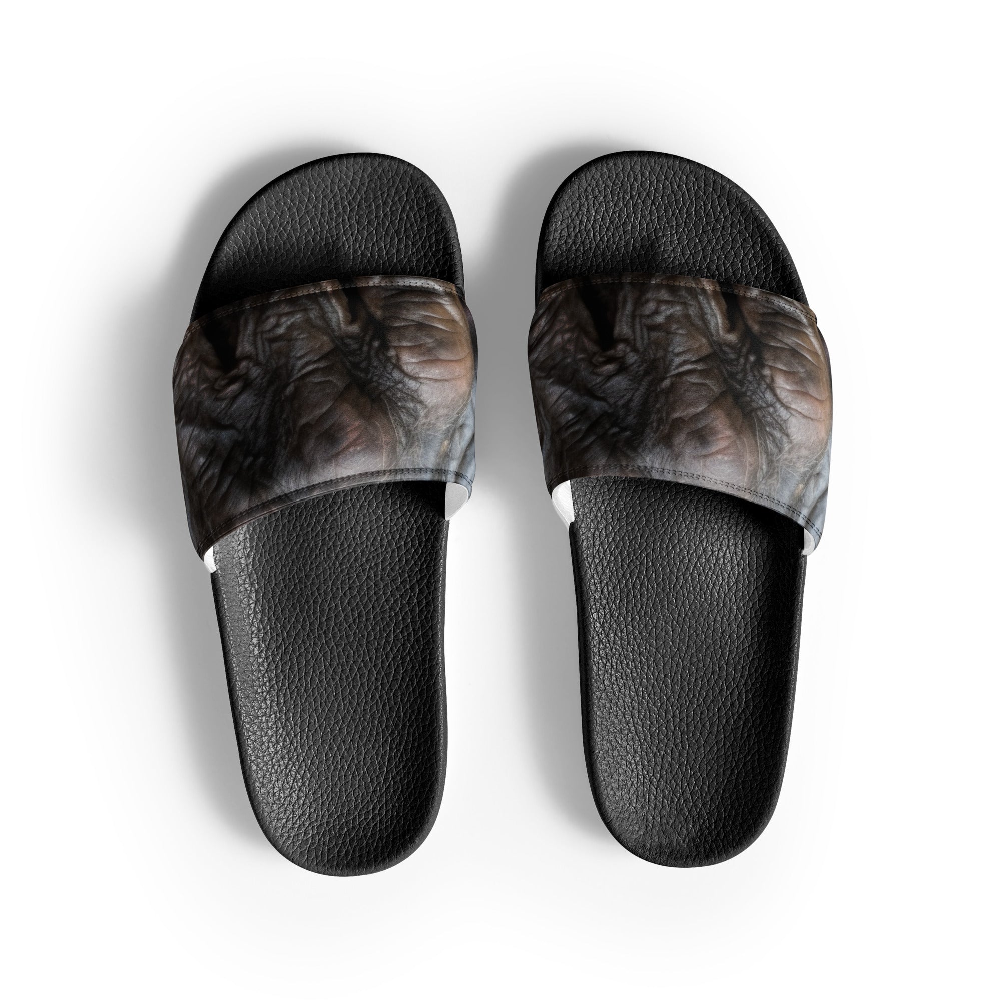 Chimpanzee Hand Men's Slides by Visual Verse - Image 1