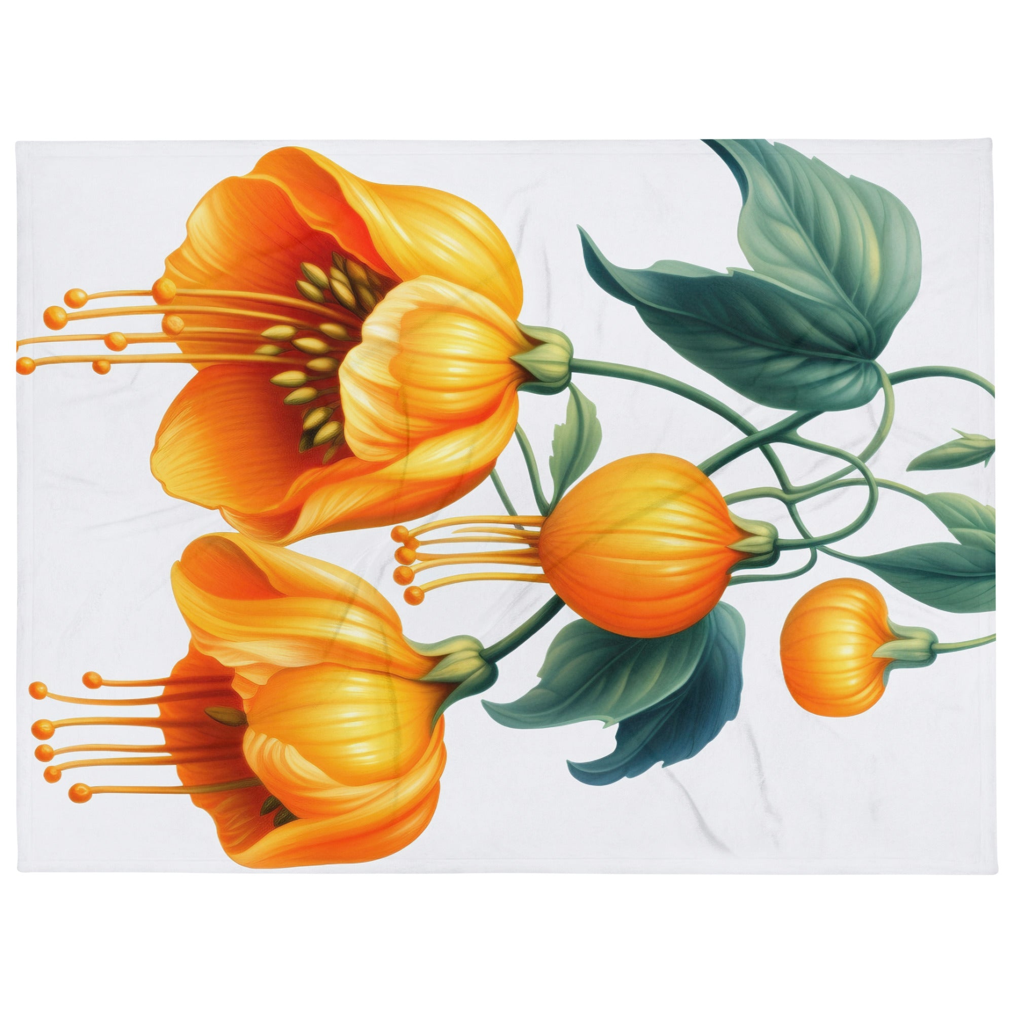 Chinese Lantern Flower Blanket by Visual Verse - Image 1