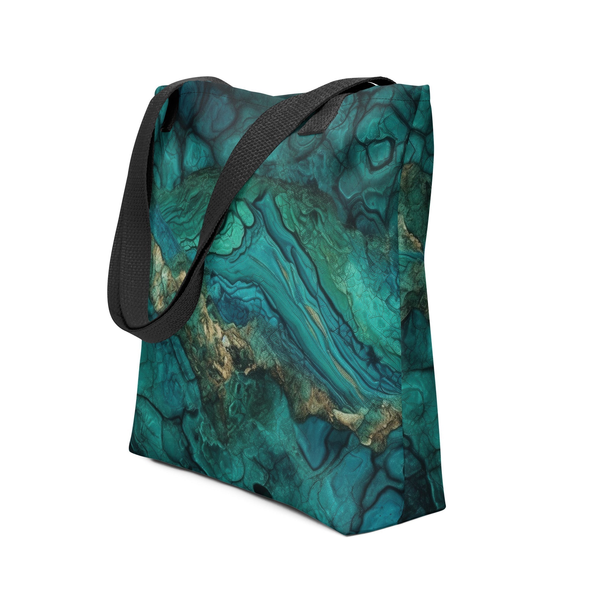 Chrysocolla Rock Tote Bag by Visual Verse - Image 1