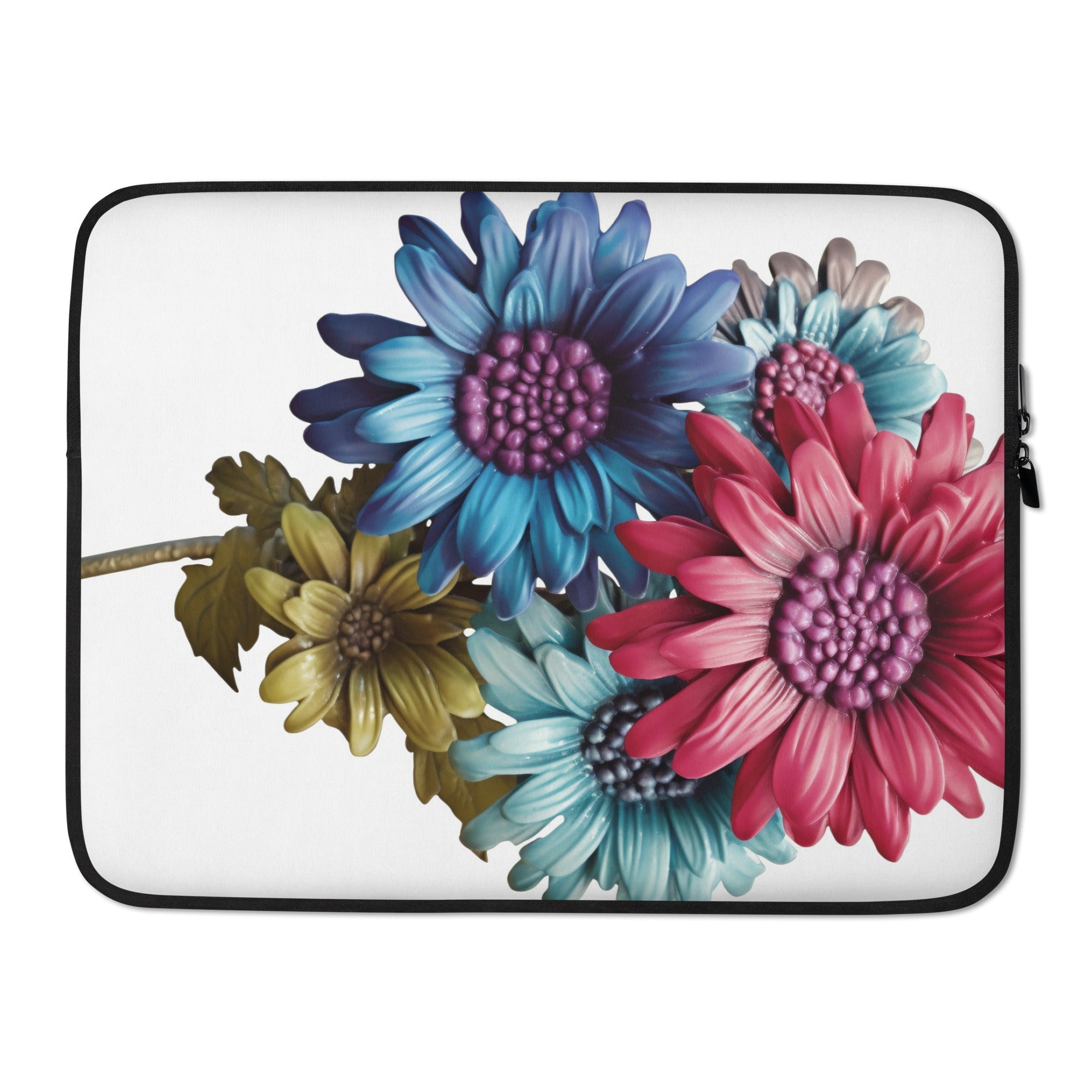 Cineraria Flower Laptop Sleeve by Visual Verse - Image 1