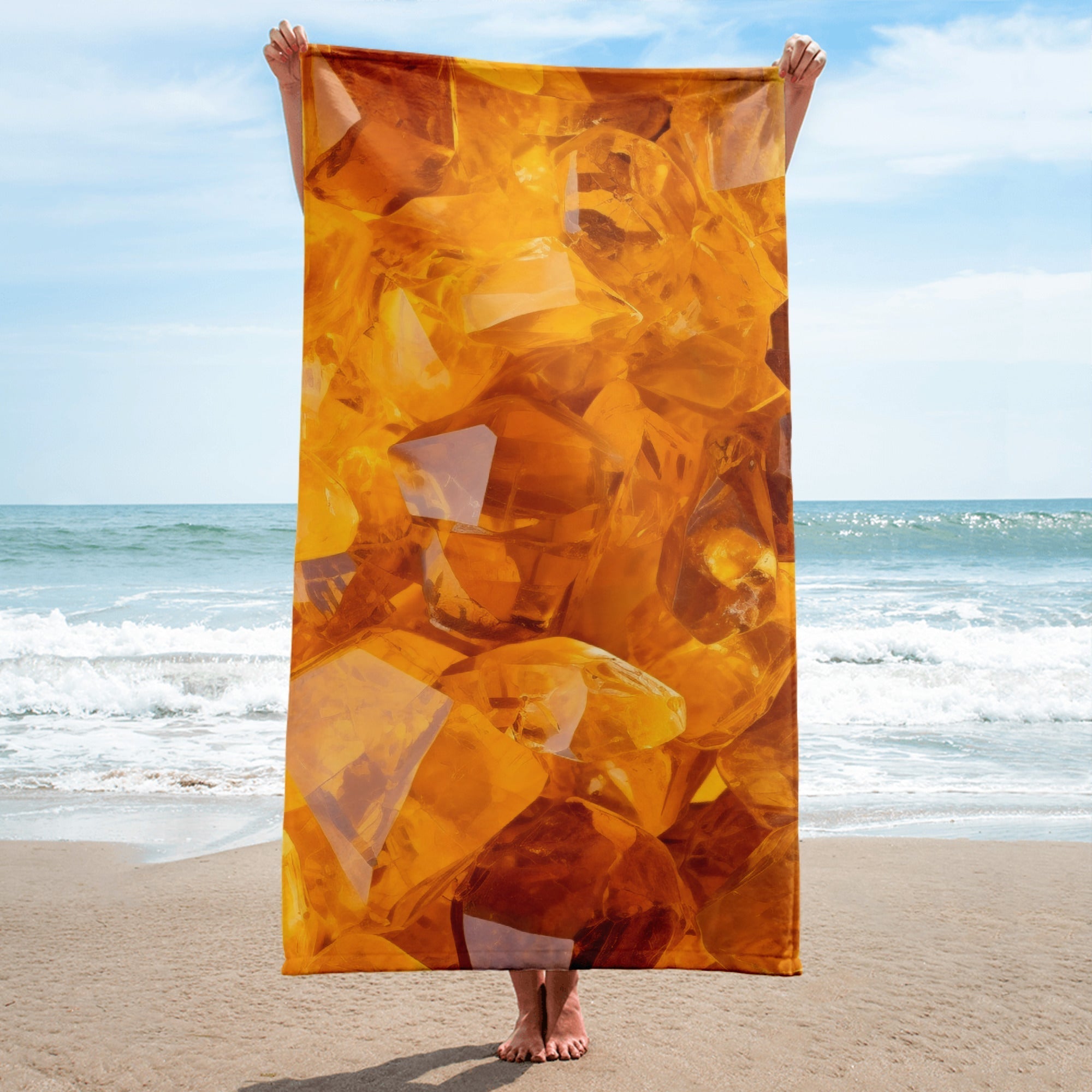 Citrine Rock Beach Towel by Visual Verse - Image 1