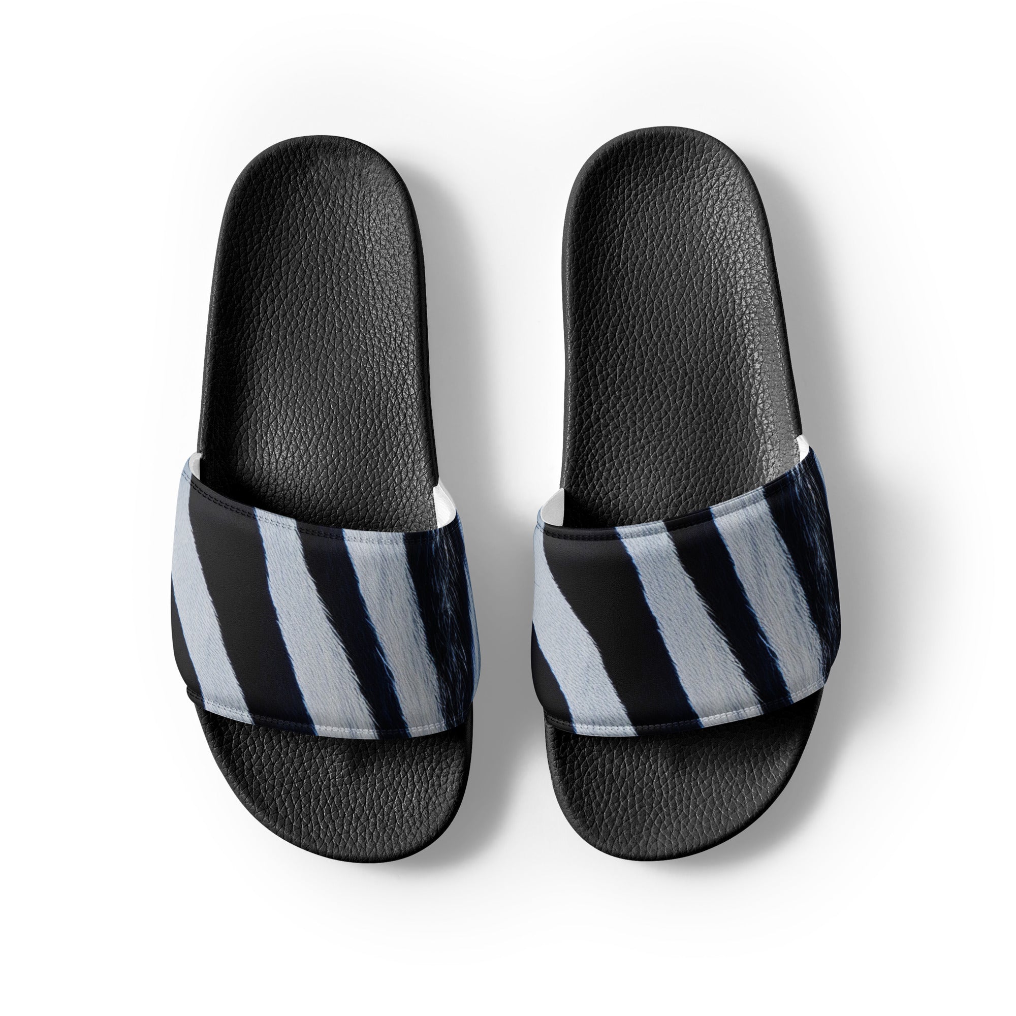 Classic Zebra Stripe Men's Slides by Visual Verse - Image 2