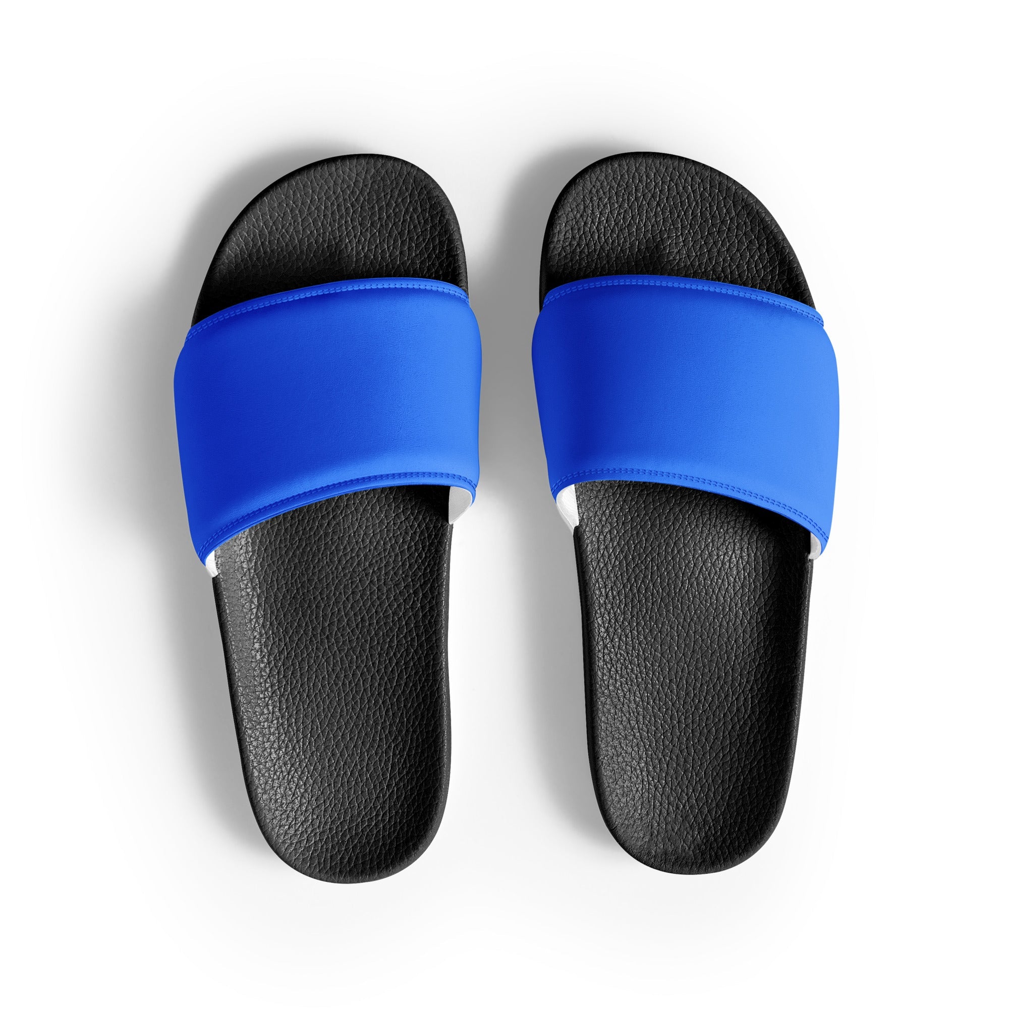 Clear Blue Color Men's Slides by Visual Verse - Image 1