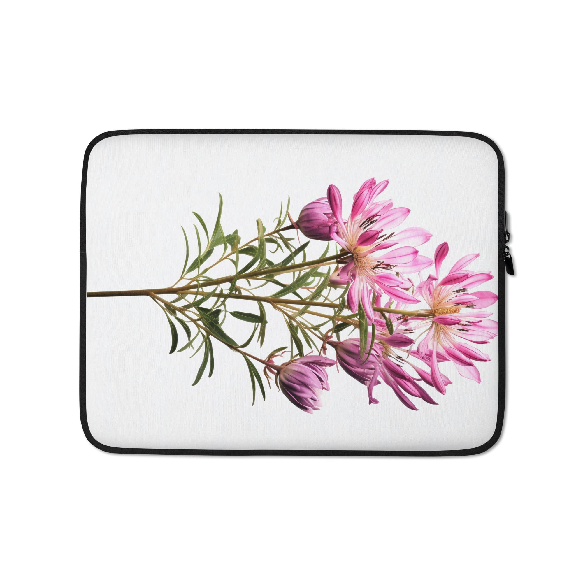 Cleome Flower Laptop Sleeve by Visual Verse - Image 2