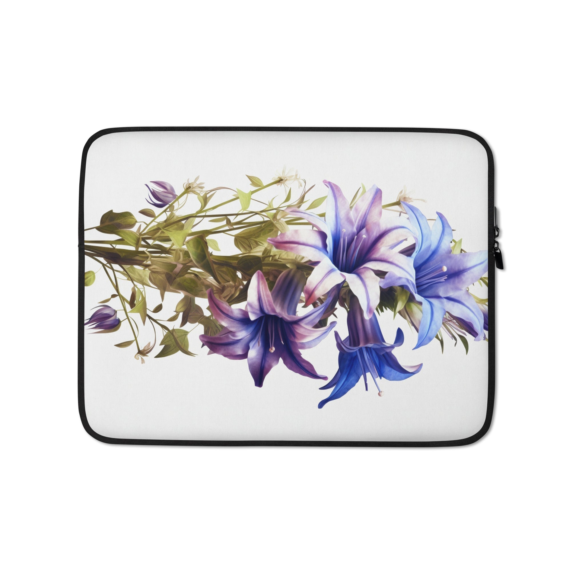 Clustered Bellflower Flower Laptop Sleeve by Visual Verse - Image 2