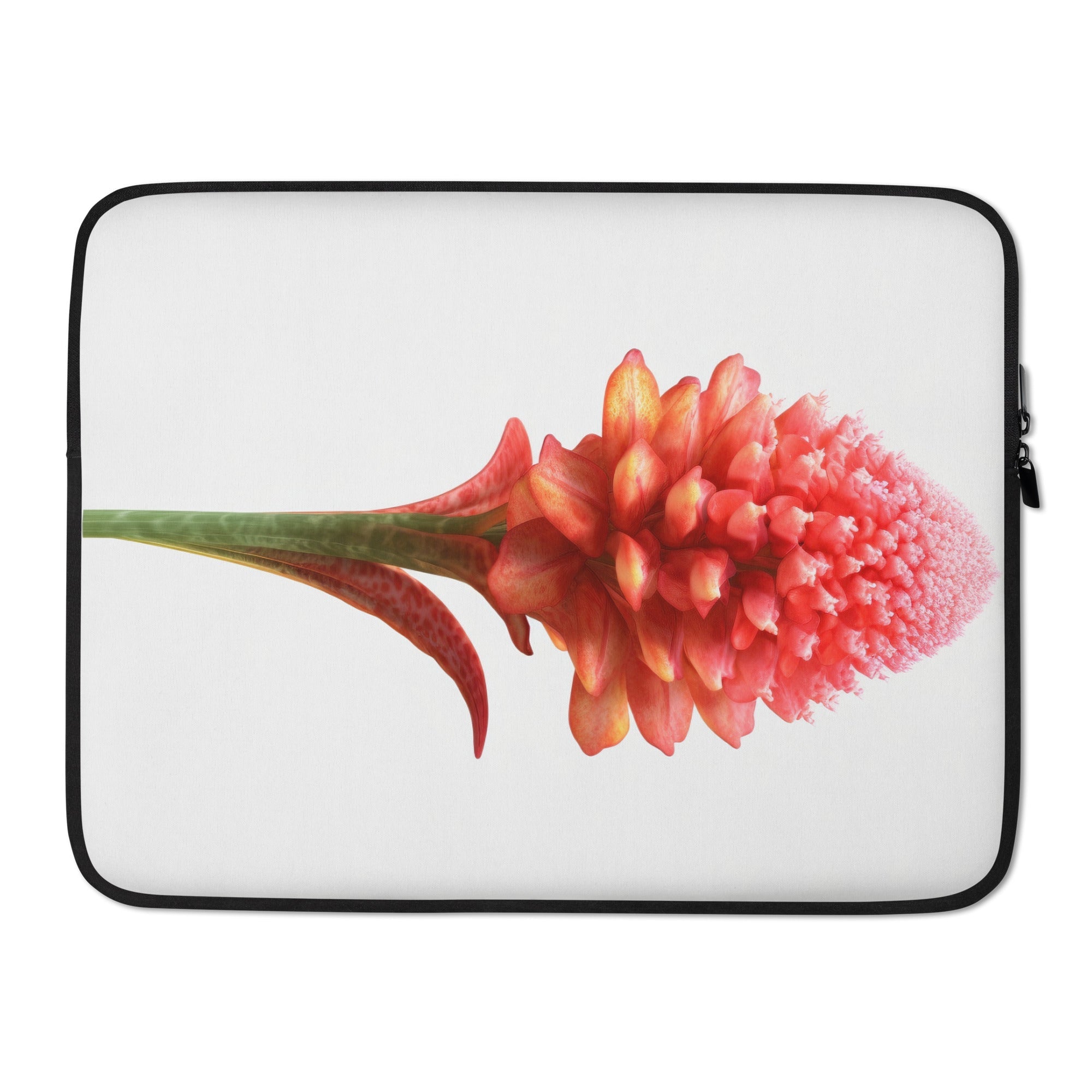 Cockscomb Flower Laptop Sleeve by Visual Verse - Image 1