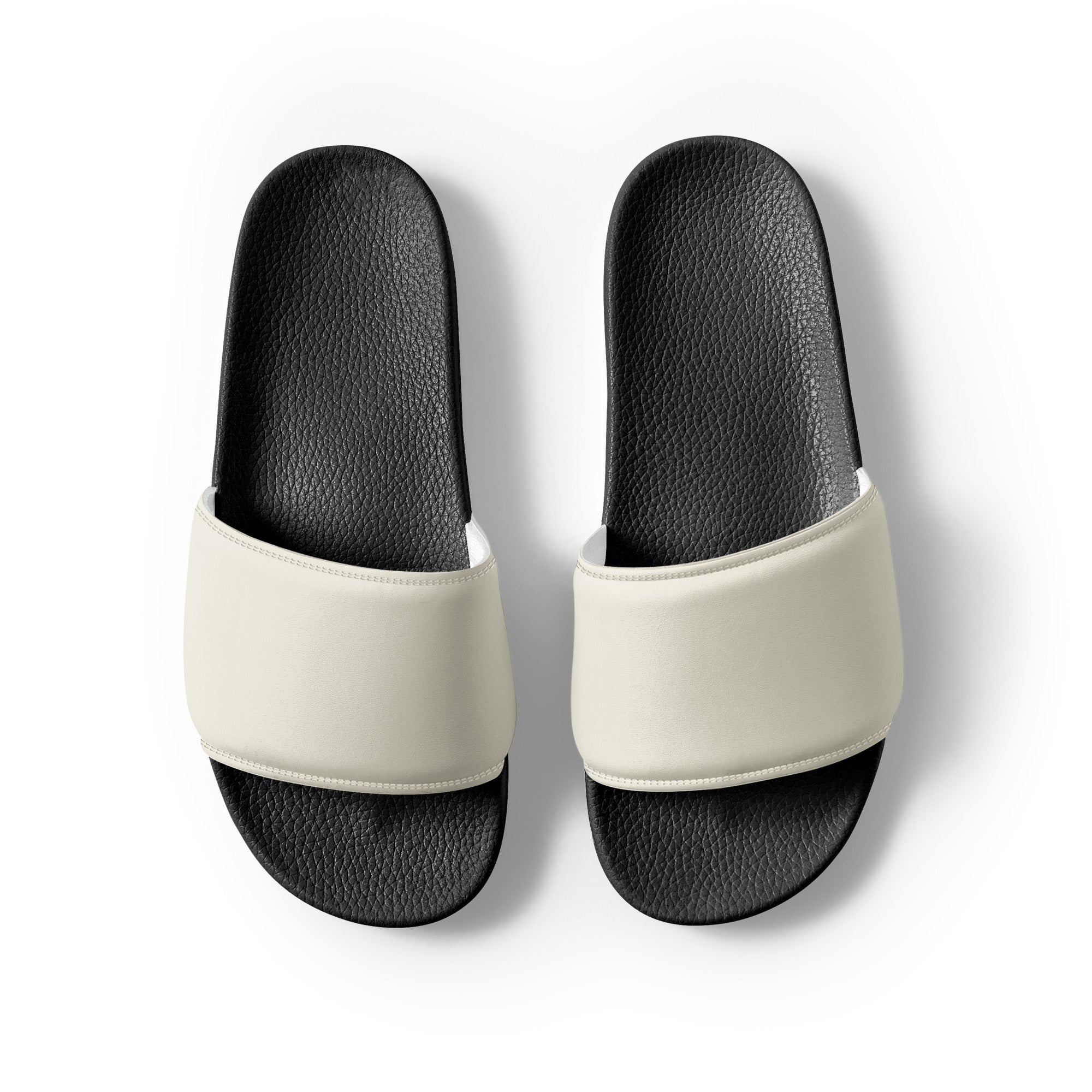 Coconut Butter Color Men's Slides by Visual Verse - Image 2