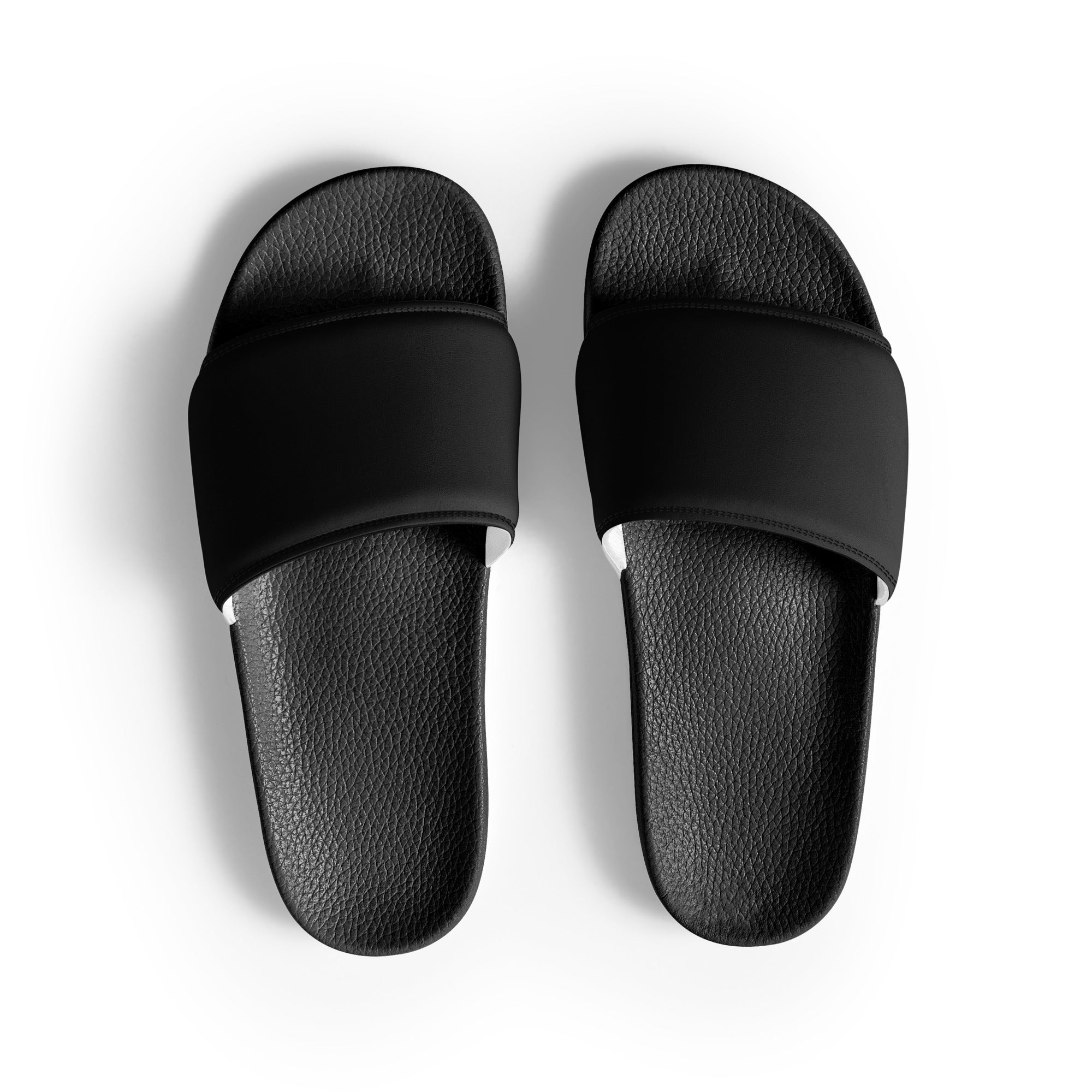 Cod Gray Color Men's Slides by Visual Verse - Image 1