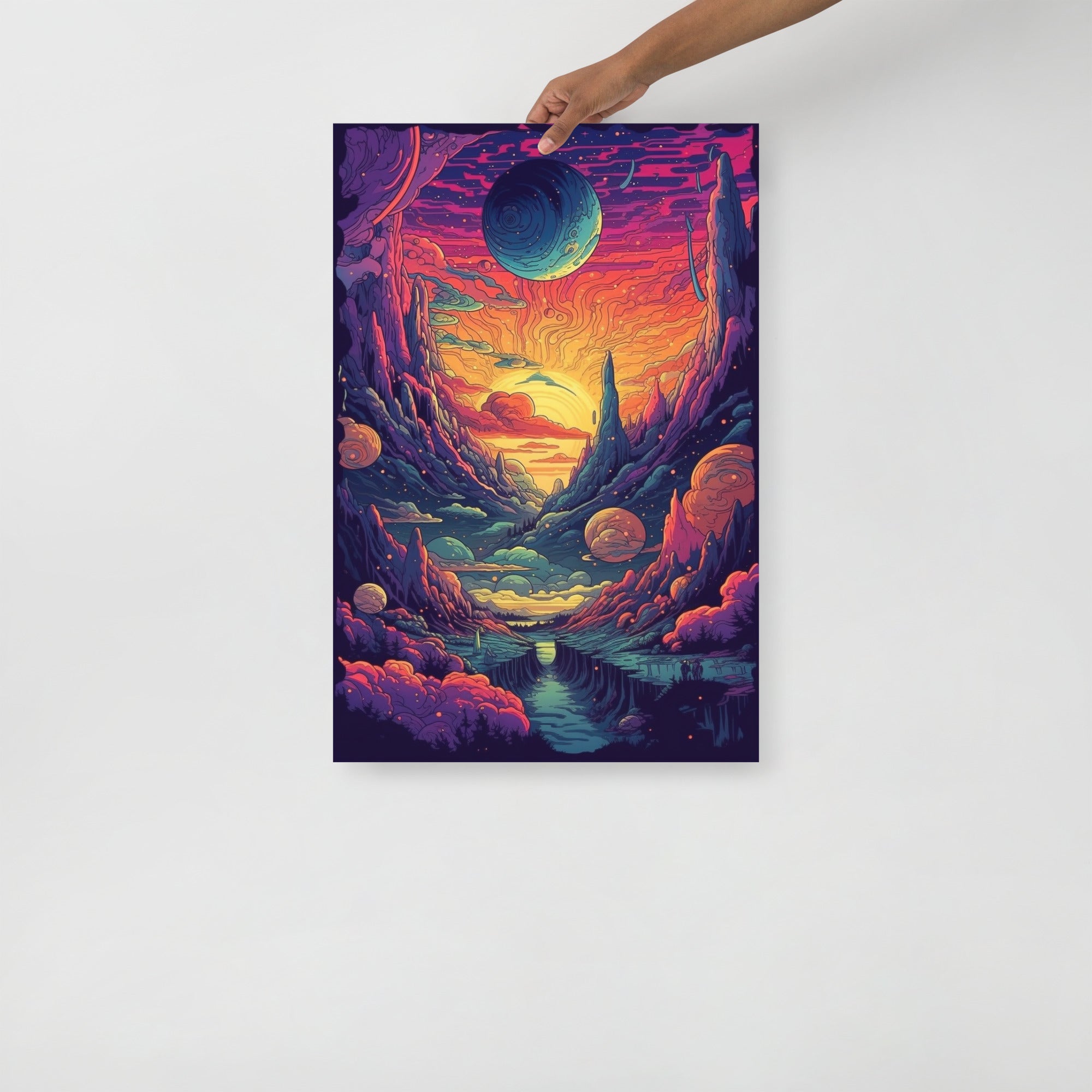 Colorful Cosmic Journey Art Poster by Visual Verse - Image 1