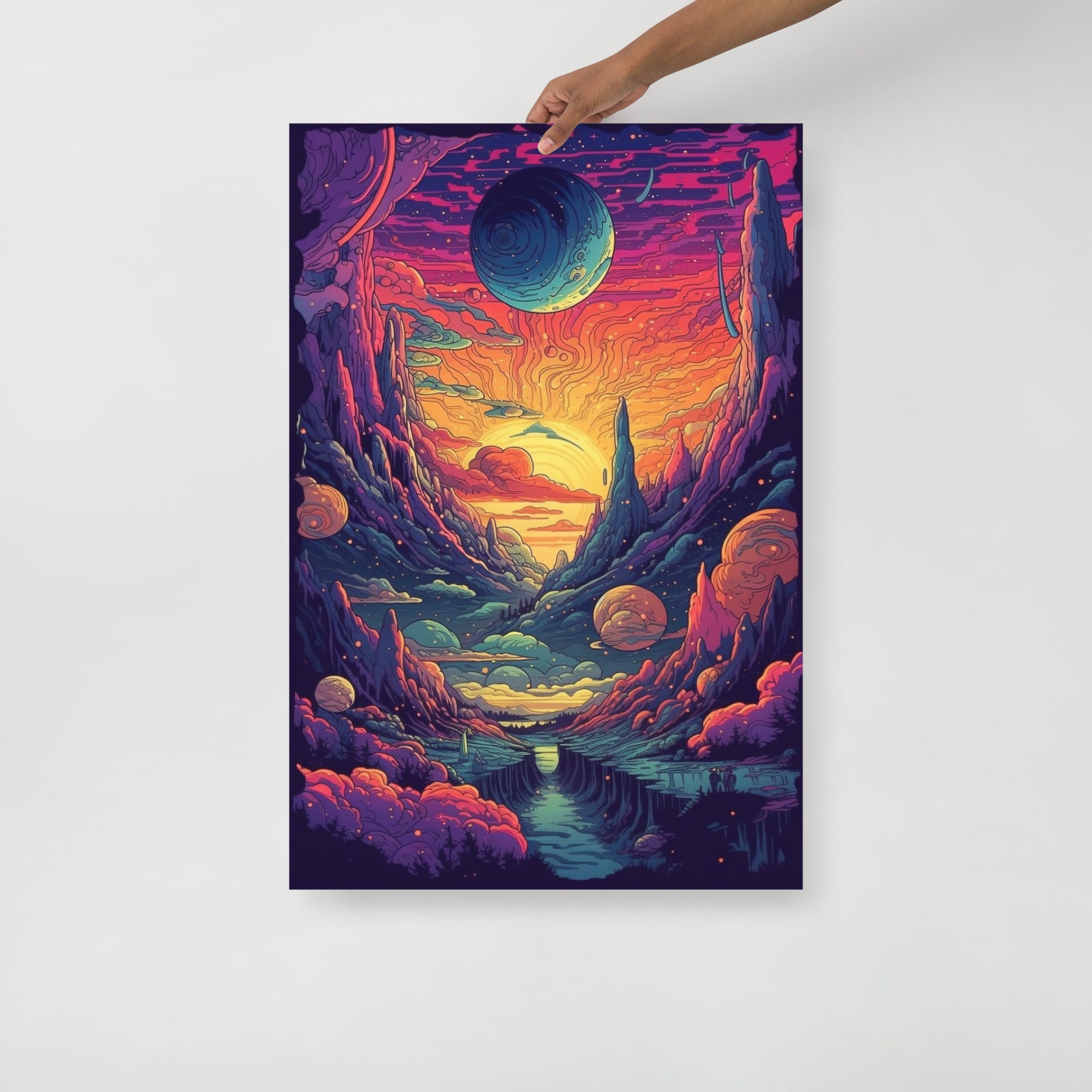 Colorful Cosmic Journey Art Poster by Visual Verse - Image 7