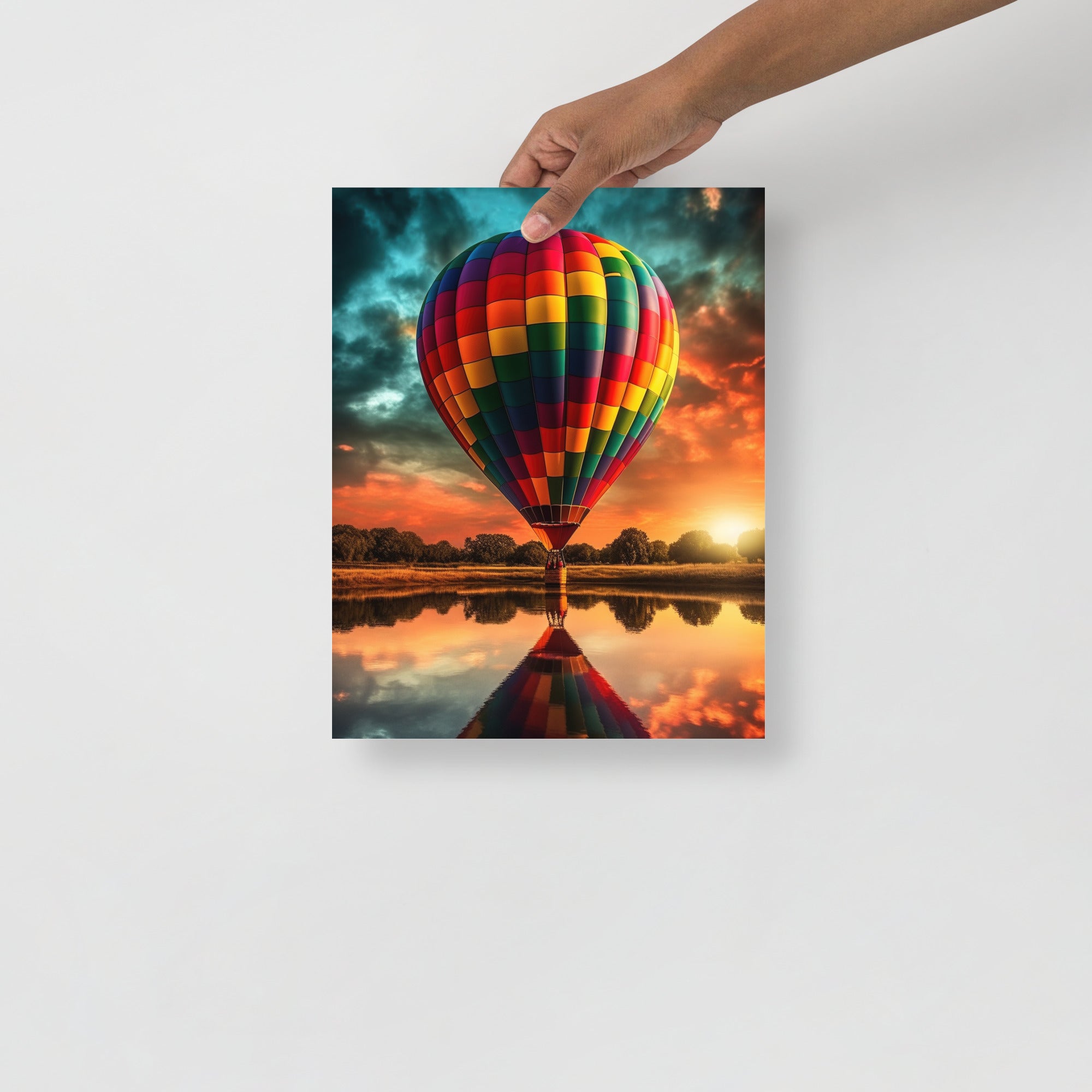 Colorful Hot Air Balloon Adventure Art Poster by Visual Verse - Image 2