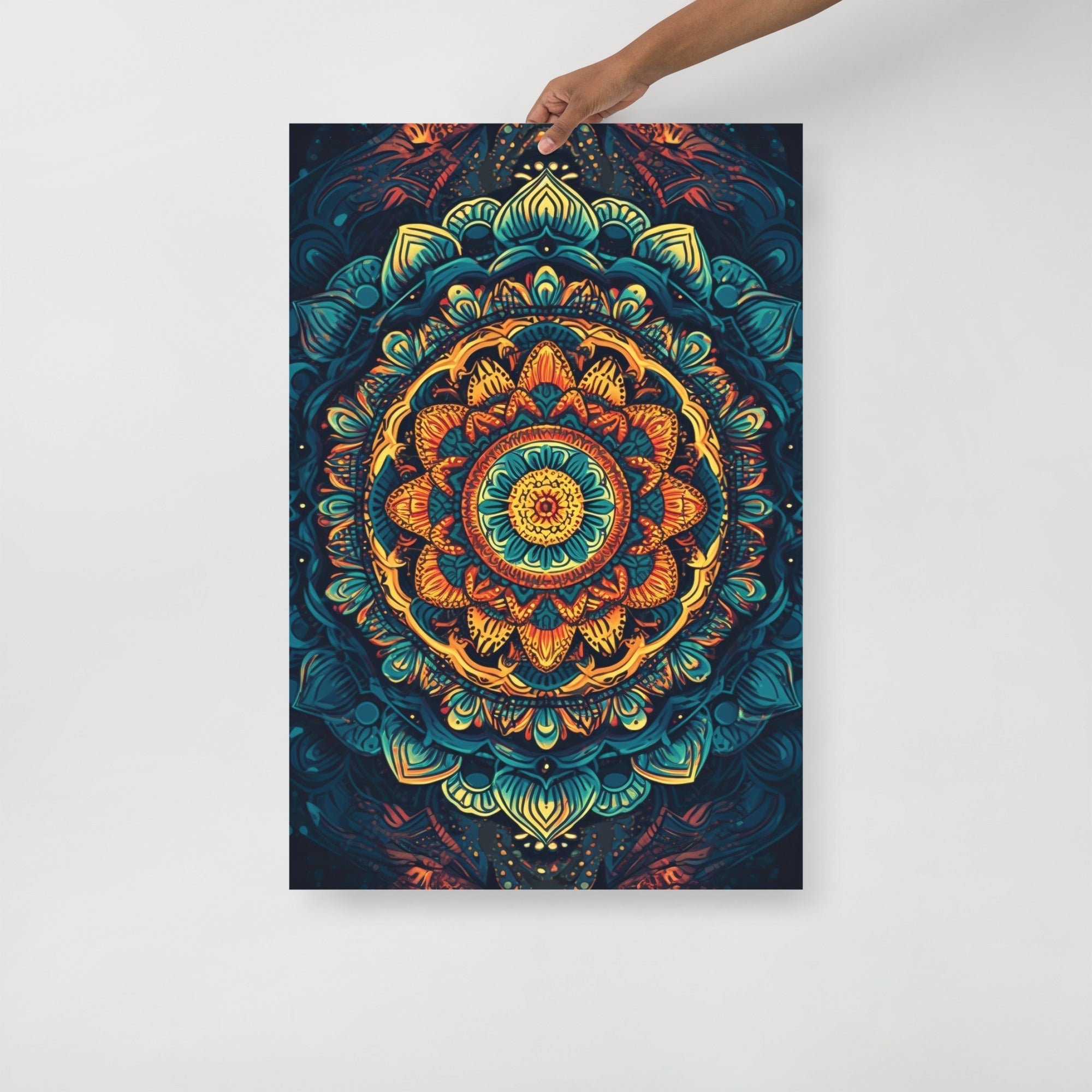 Colorful Mandala Psychedelic Art Poster by Visual Verse - Image 1