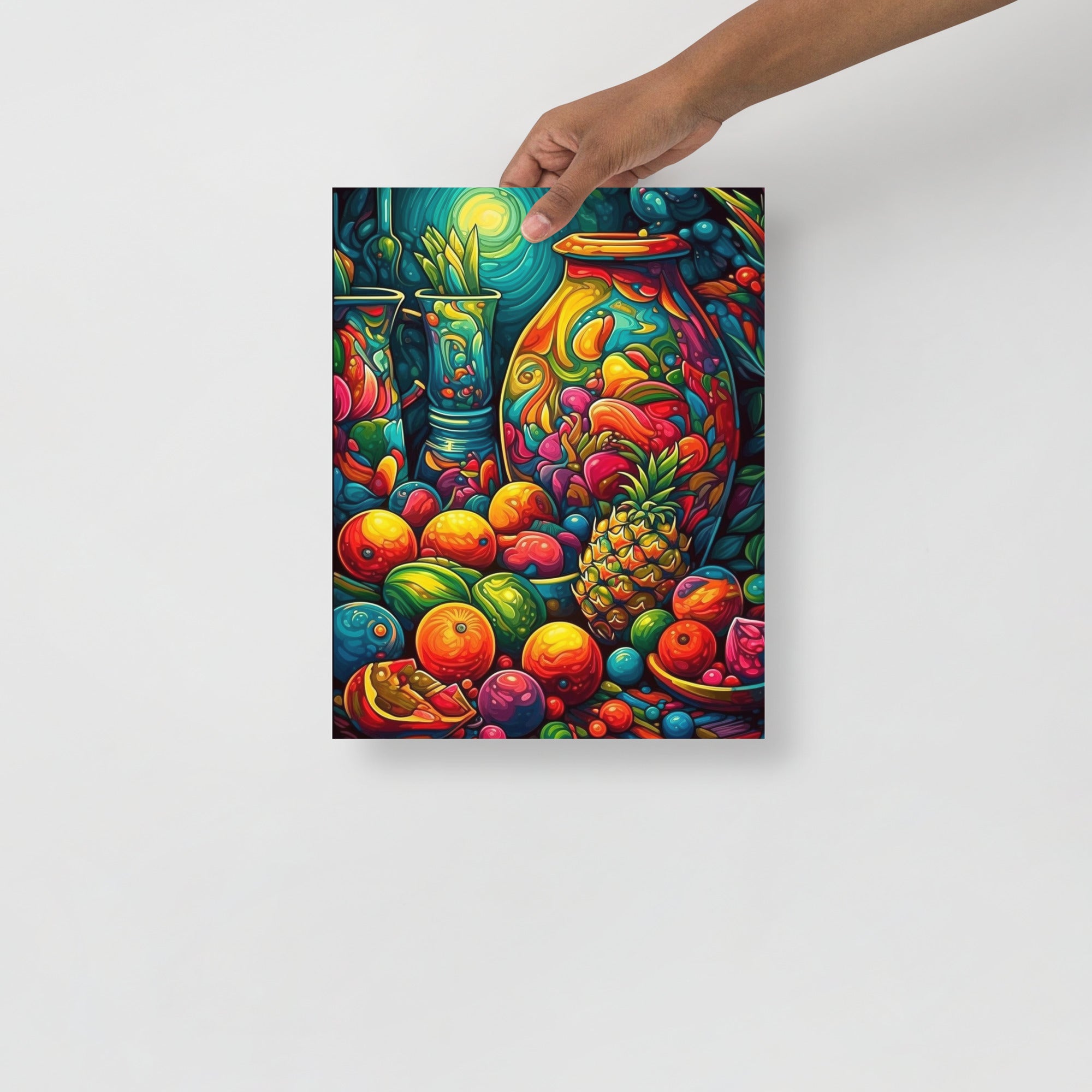 Colorful Trippy Fruitopia Art Poster by Visual Verse - Image 2