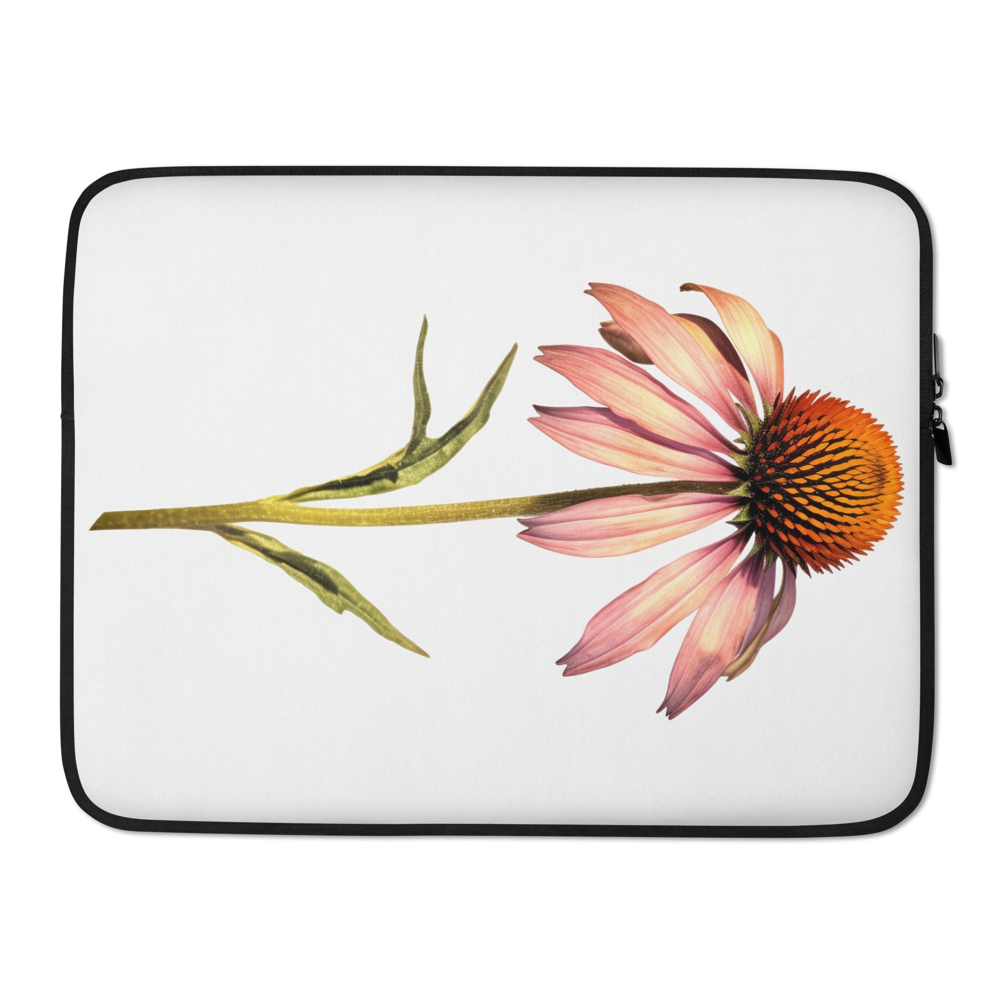 Coneflower Flower Laptop Sleeve by Visual Verse - Image 1