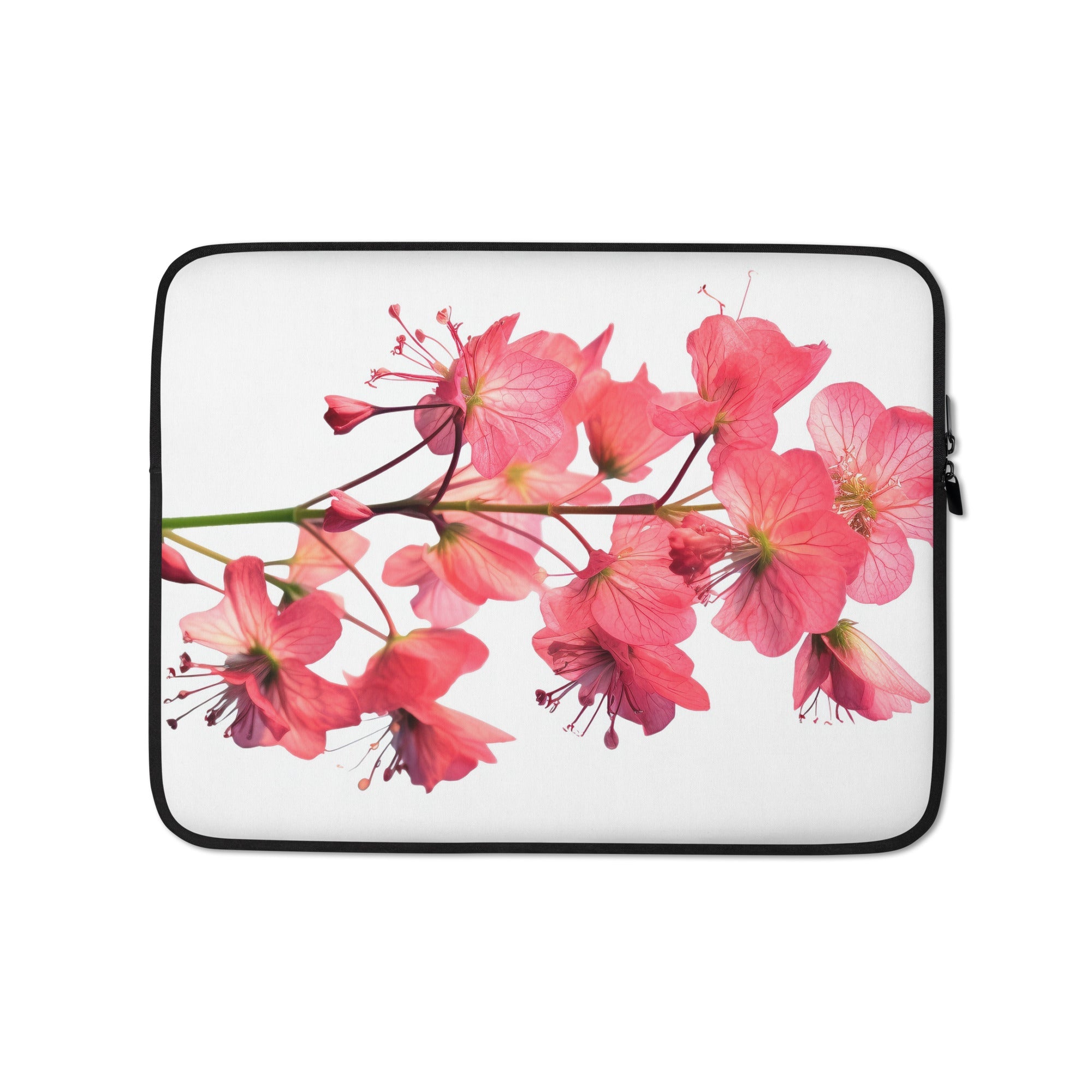 Coral Bells Carnival Watermelon Flower Laptop Sleeve by Visual Verse - Image 2