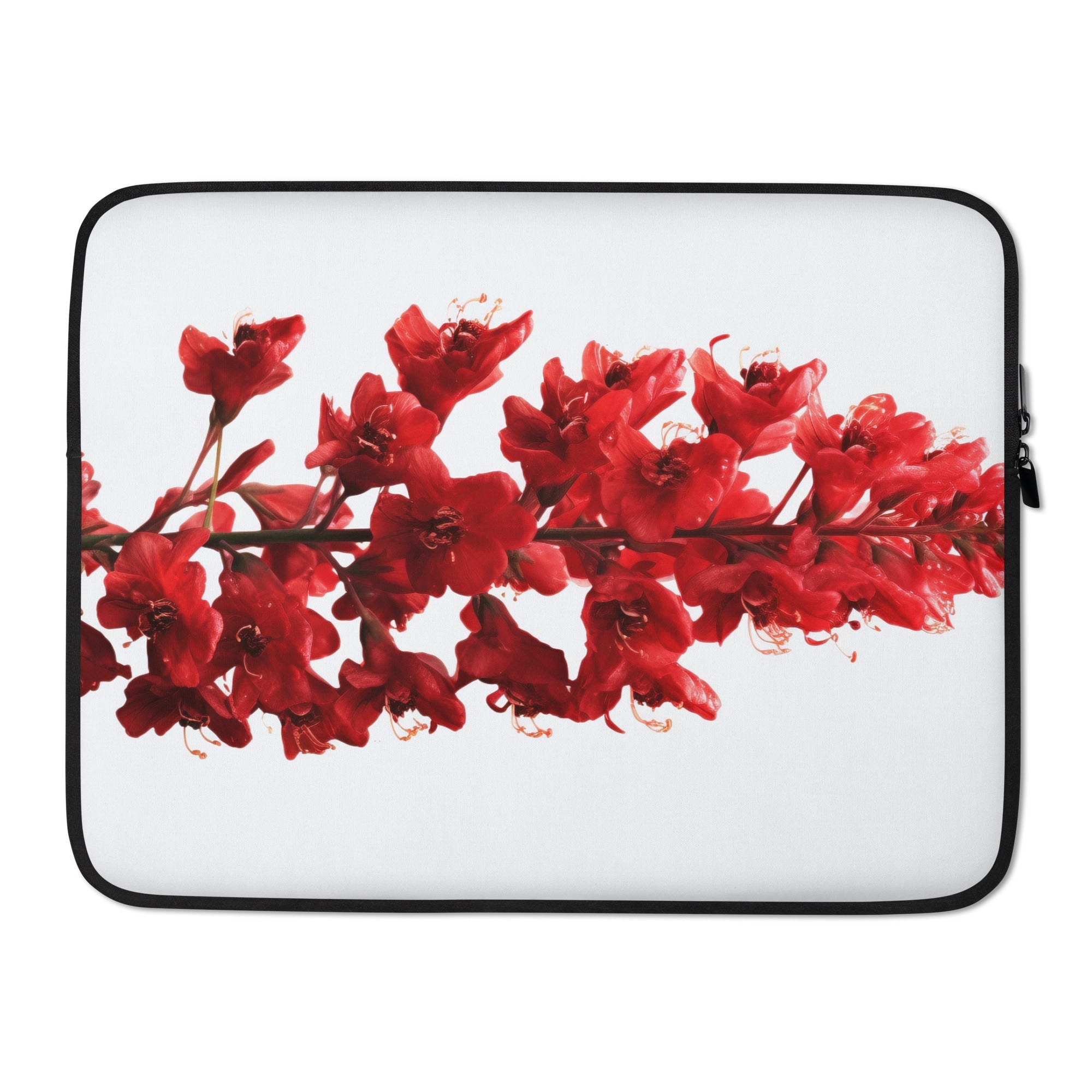 Coral Bells Fire Alarm Flower Laptop Sleeve by Visual Verse - Image 1