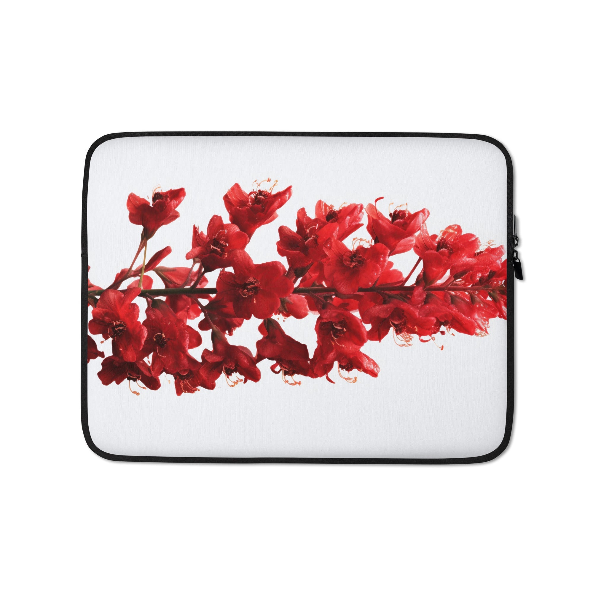 Coral Bells Fire Alarm Flower Laptop Sleeve by Visual Verse - Image 2