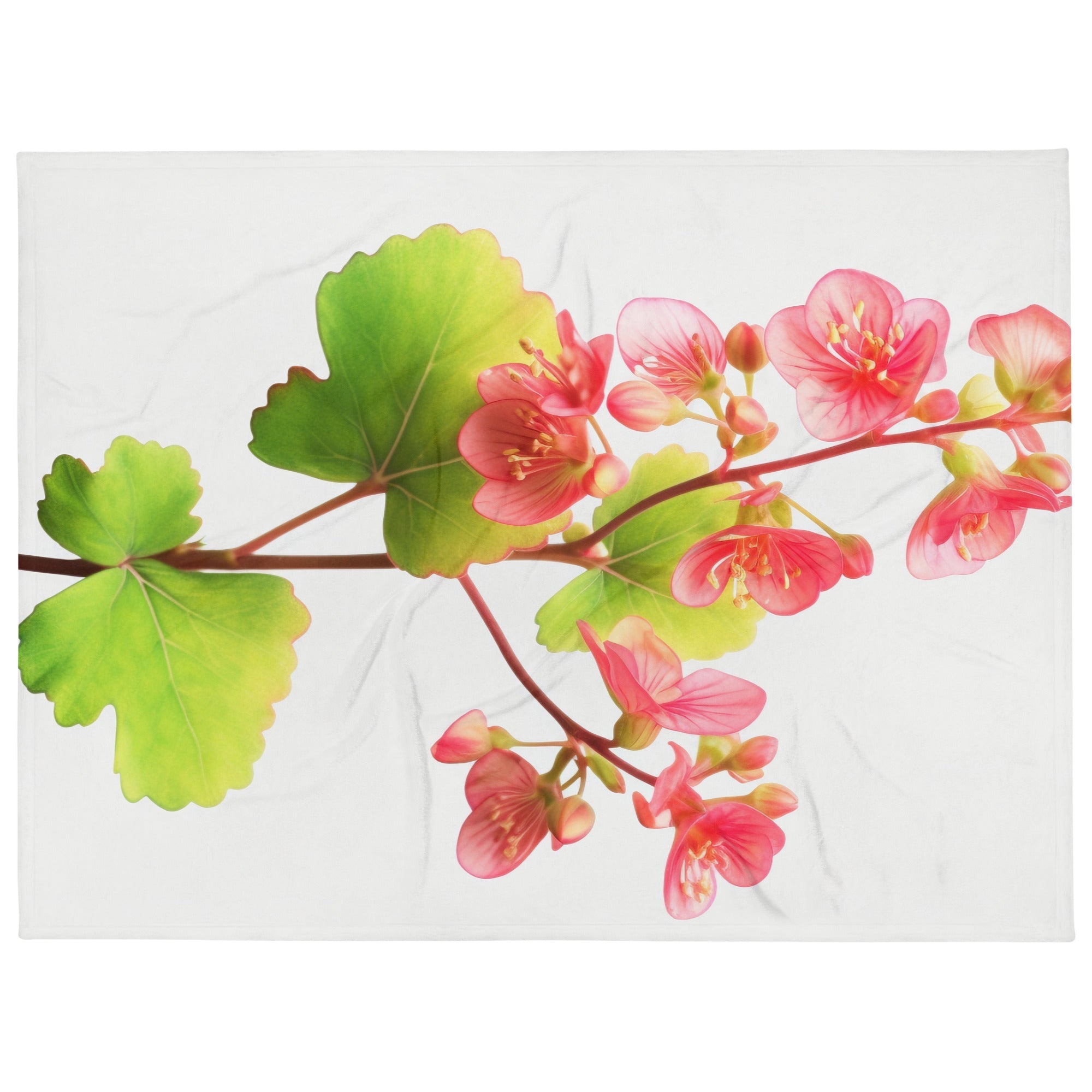 Coral Bells Lime Marmalade Flower Blanket by Visual Verse - Image 1