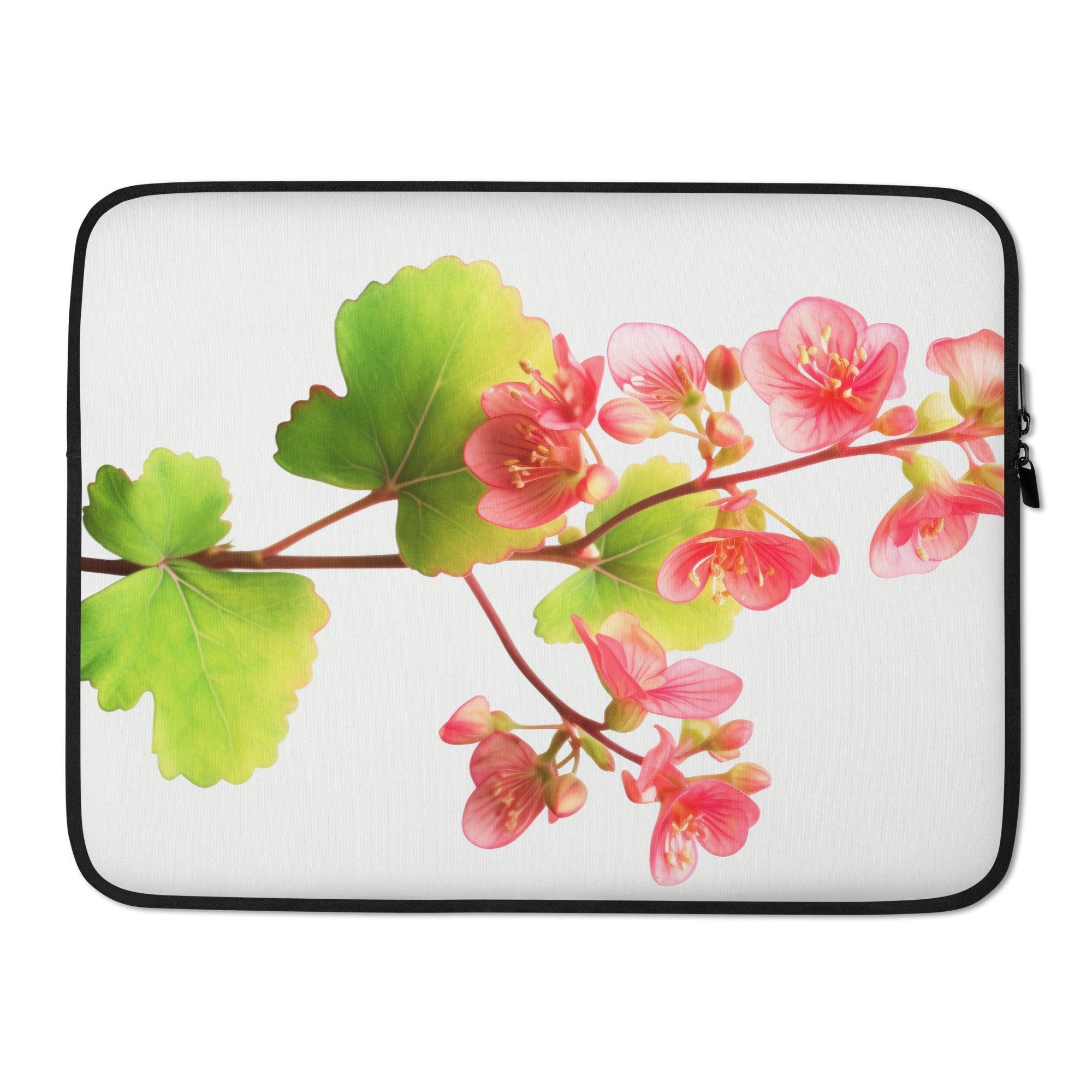 Coral Bells Lime Marmalade Flower Laptop Sleeve by Visual Verse - Image 1