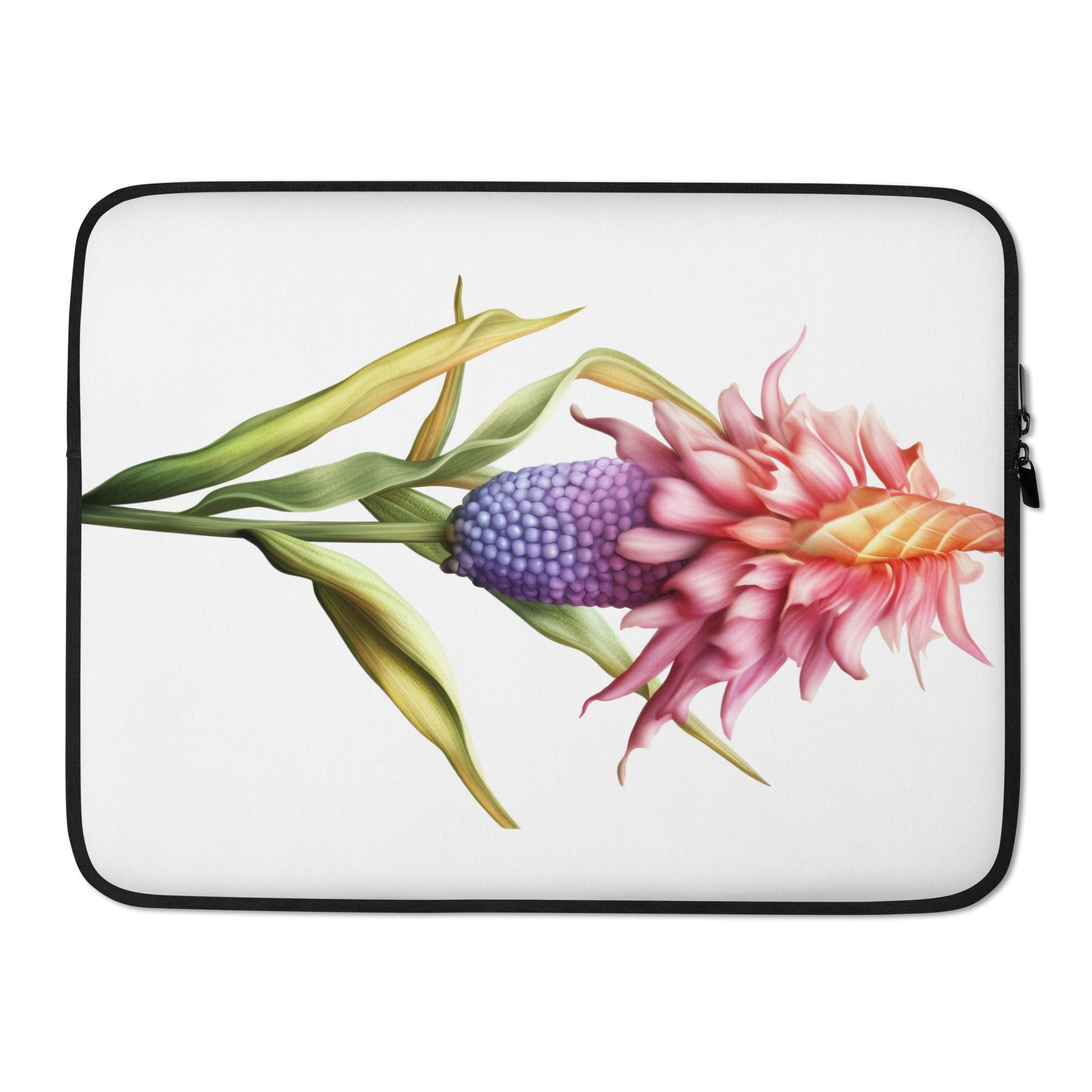 Corn Cockle Flower Laptop Sleeve by Visual Verse - Image 1