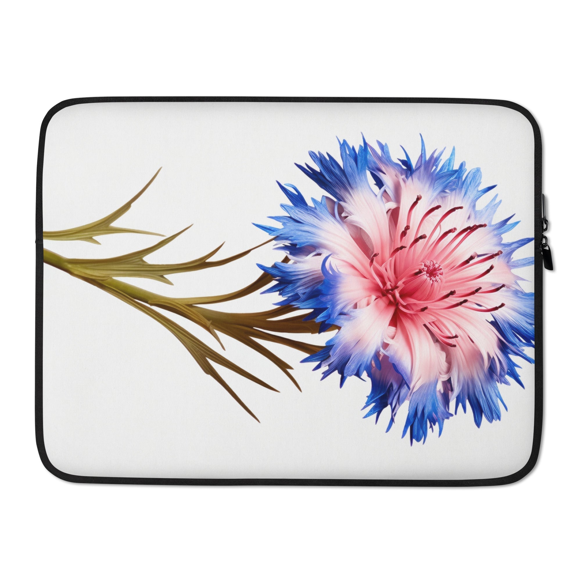 Cornflower Flower Laptop Sleeve by Visual Verse - Image 1