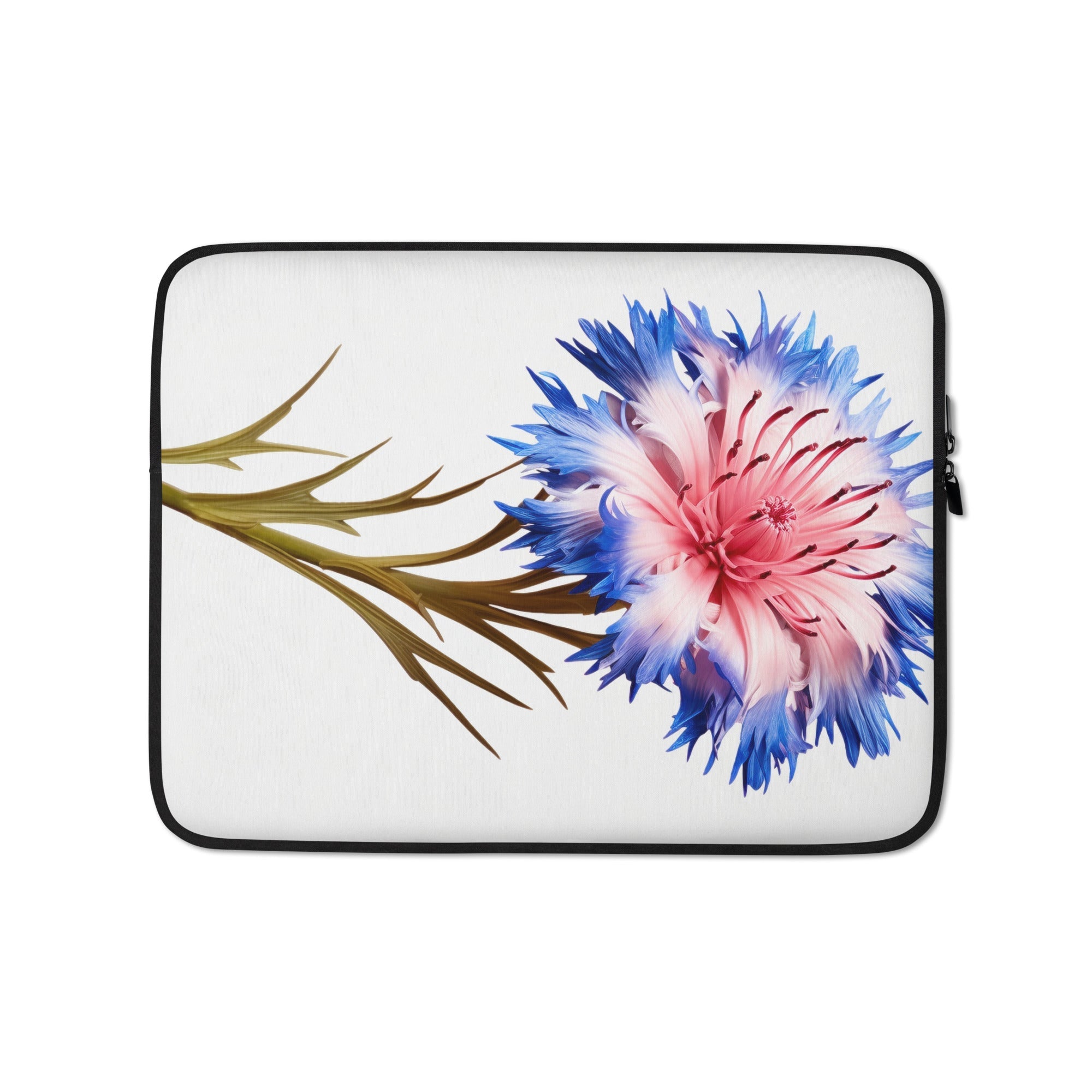 Cornflower Flower Laptop Sleeve by Visual Verse - Image 2