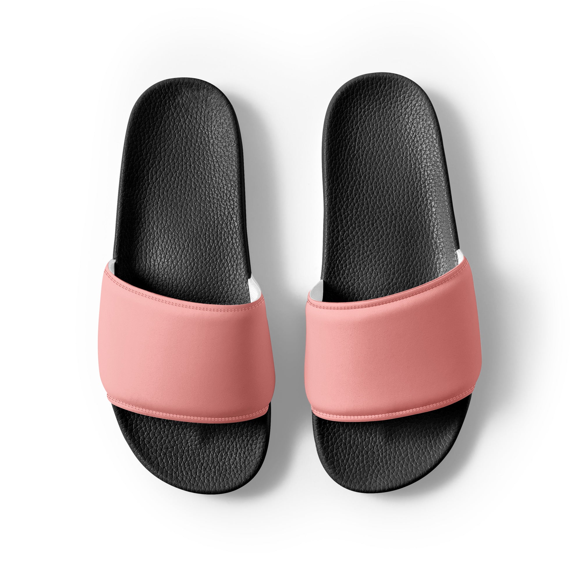 Cornflower Lilac Color Men's Slides by Visual Verse - Image 2