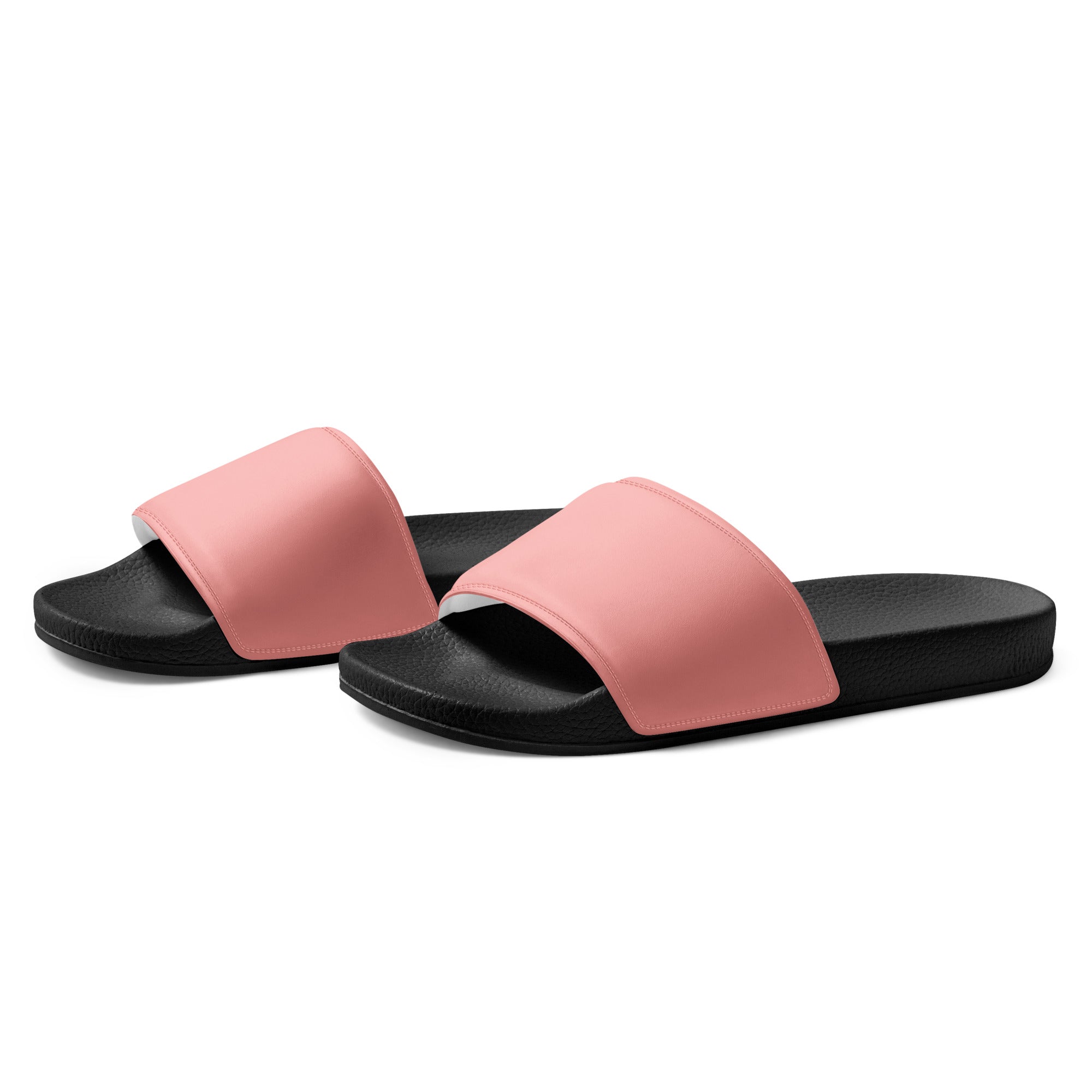 Cornflower Lilac Color Men's Slides by Visual Verse - Image 3