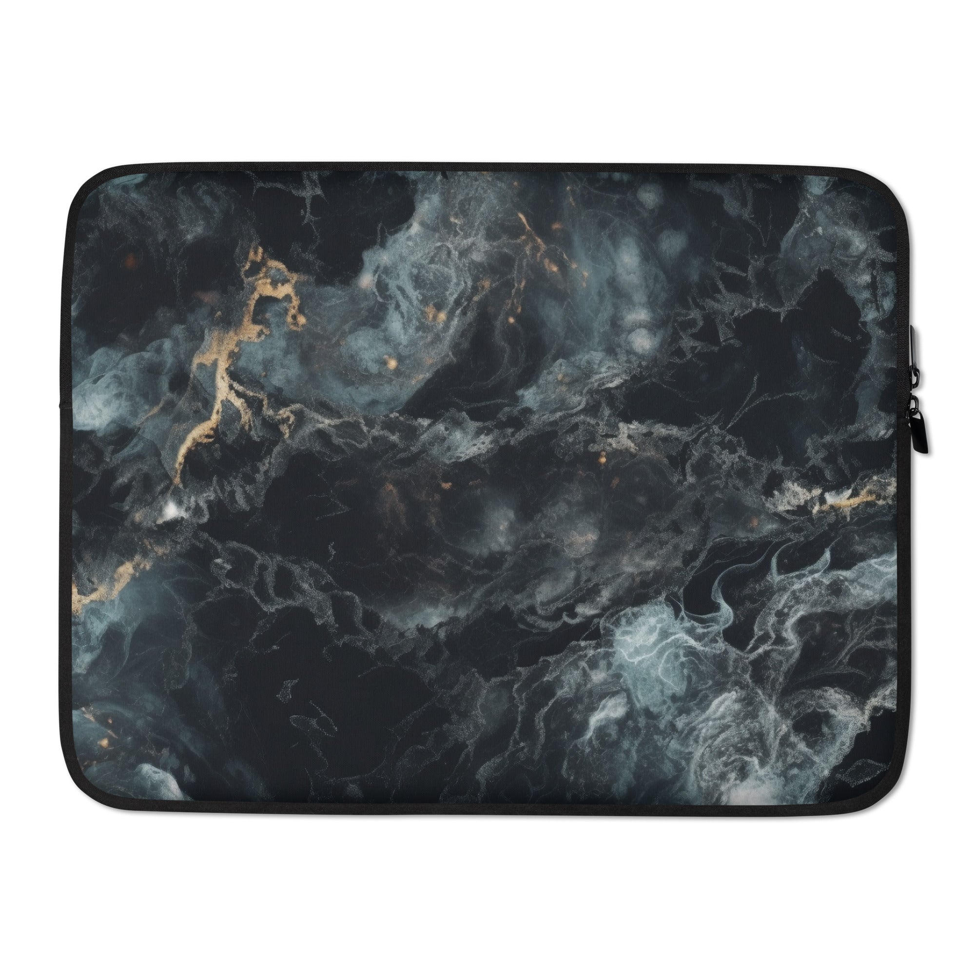 Cosmic Black Granite Laptop Sleeve by Visual Verse - Image 1