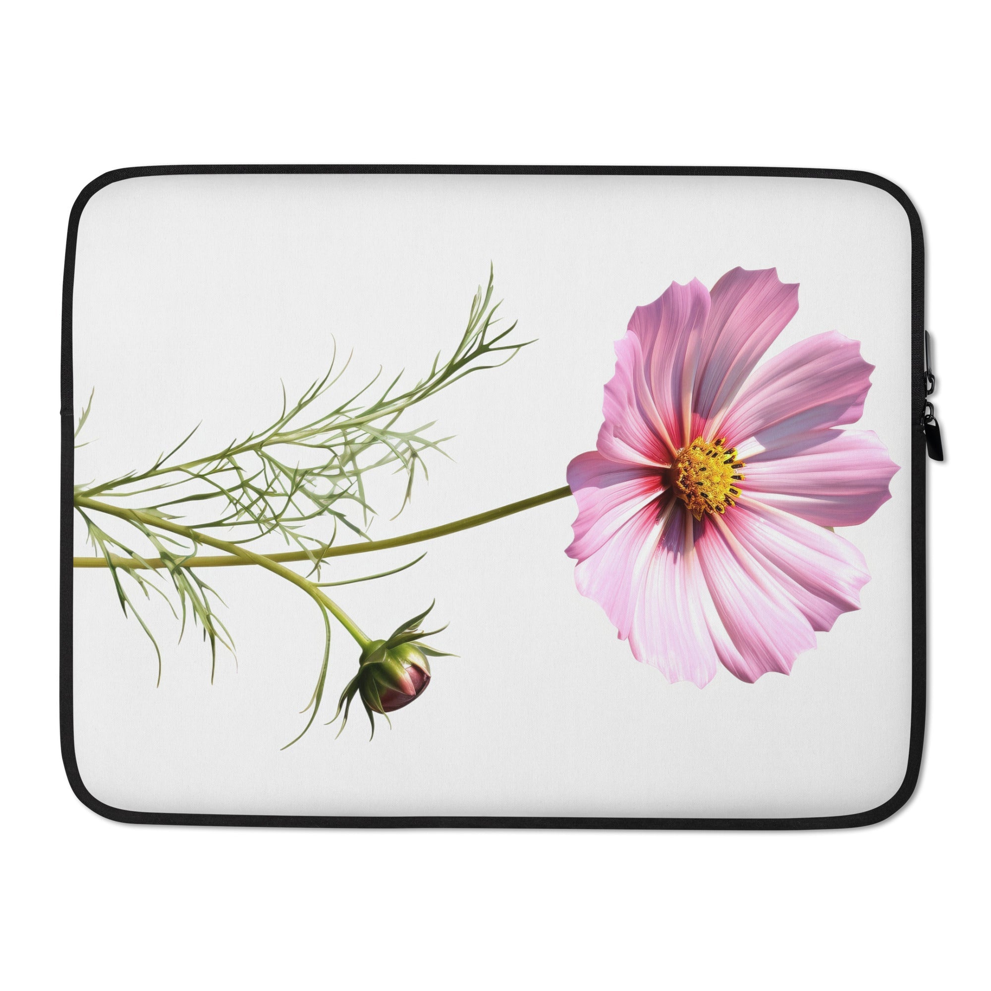 Cosmos Bright Lights Flower Laptop Sleeve by Visual Verse - Image 1