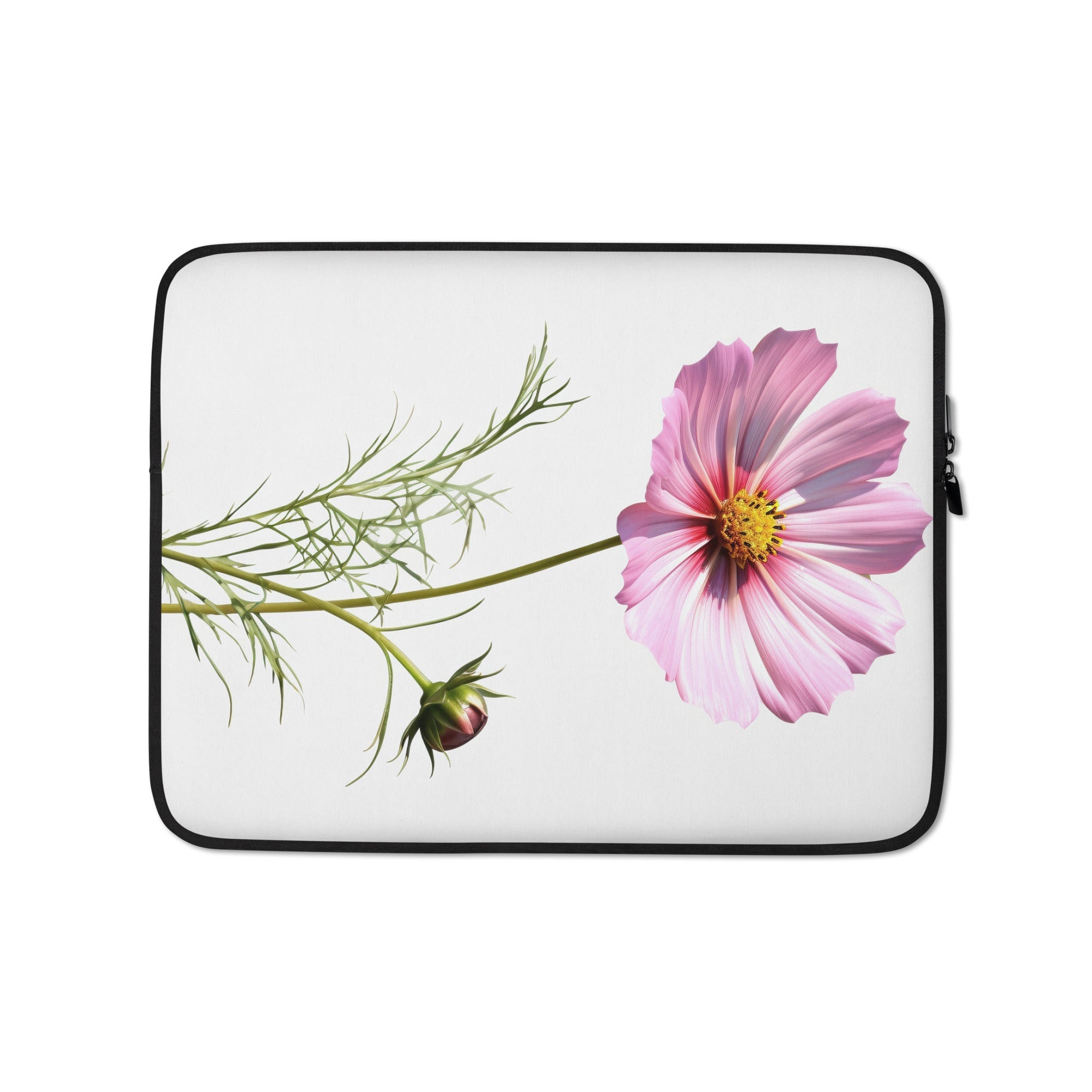 Cosmos Bright Lights Flower Laptop Sleeve by Visual Verse - Image 2