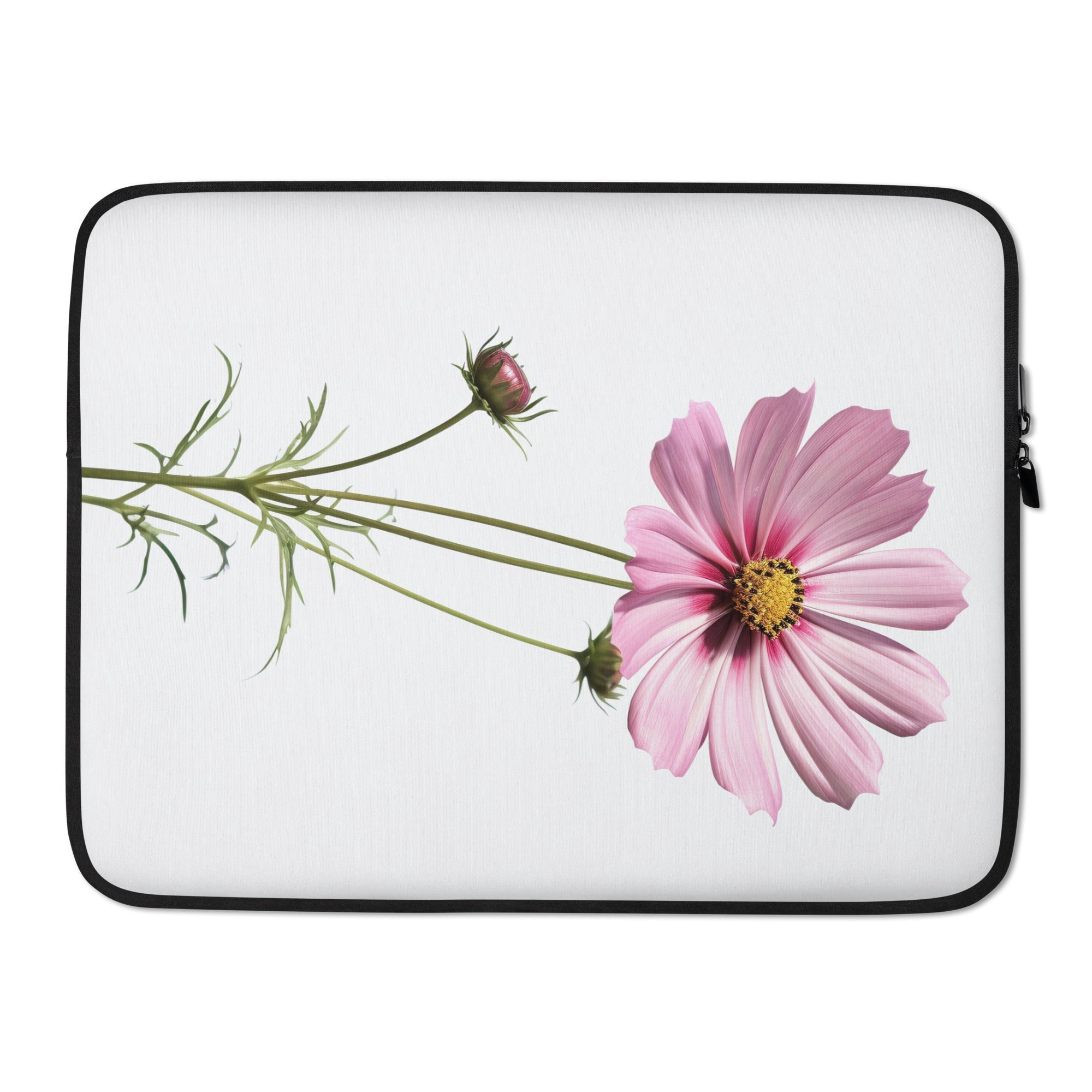 Cosmos Flower Laptop Sleeve by Visual Verse - Image 1