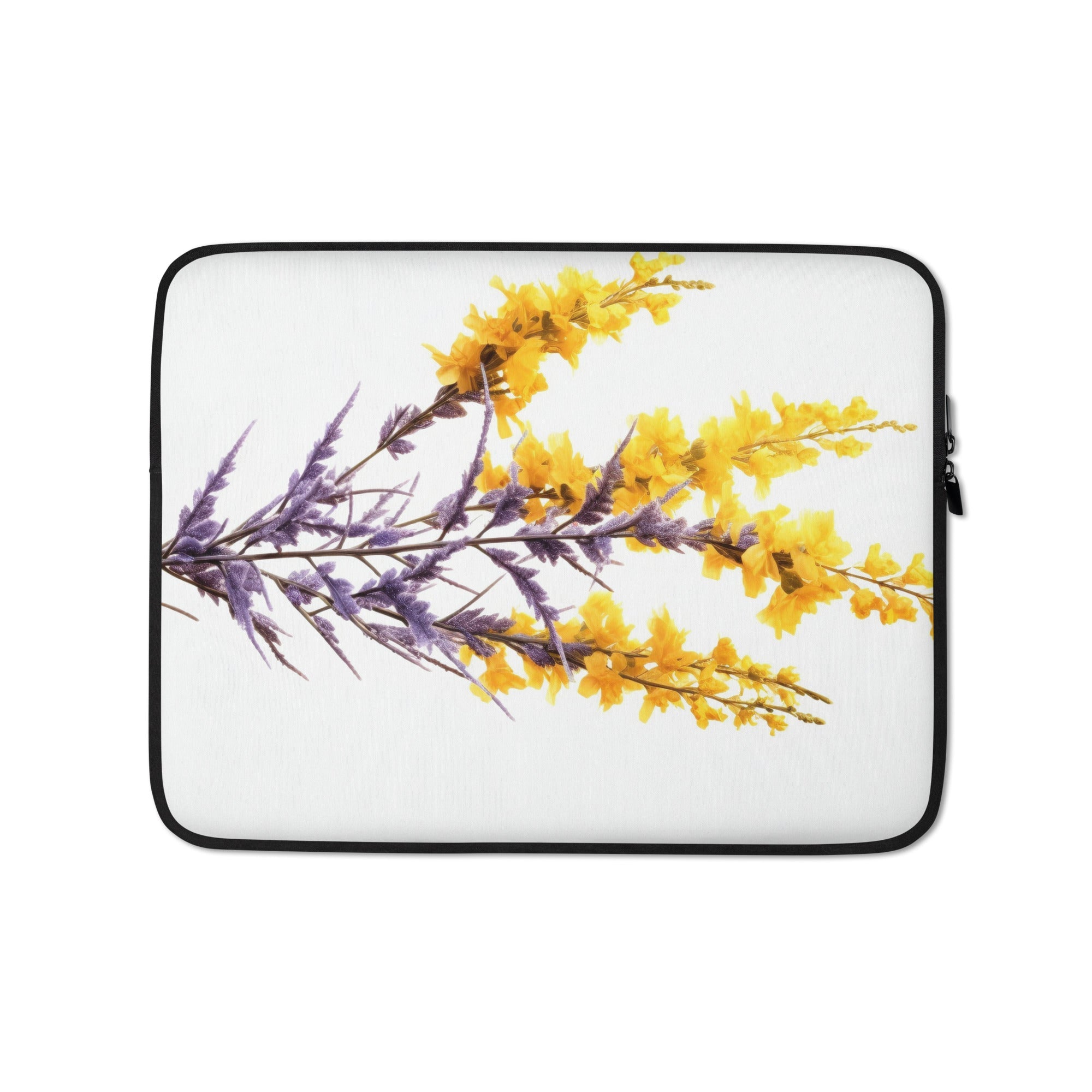 Cotton Lavender Flower Laptop Sleeve by Visual Verse - Image 2