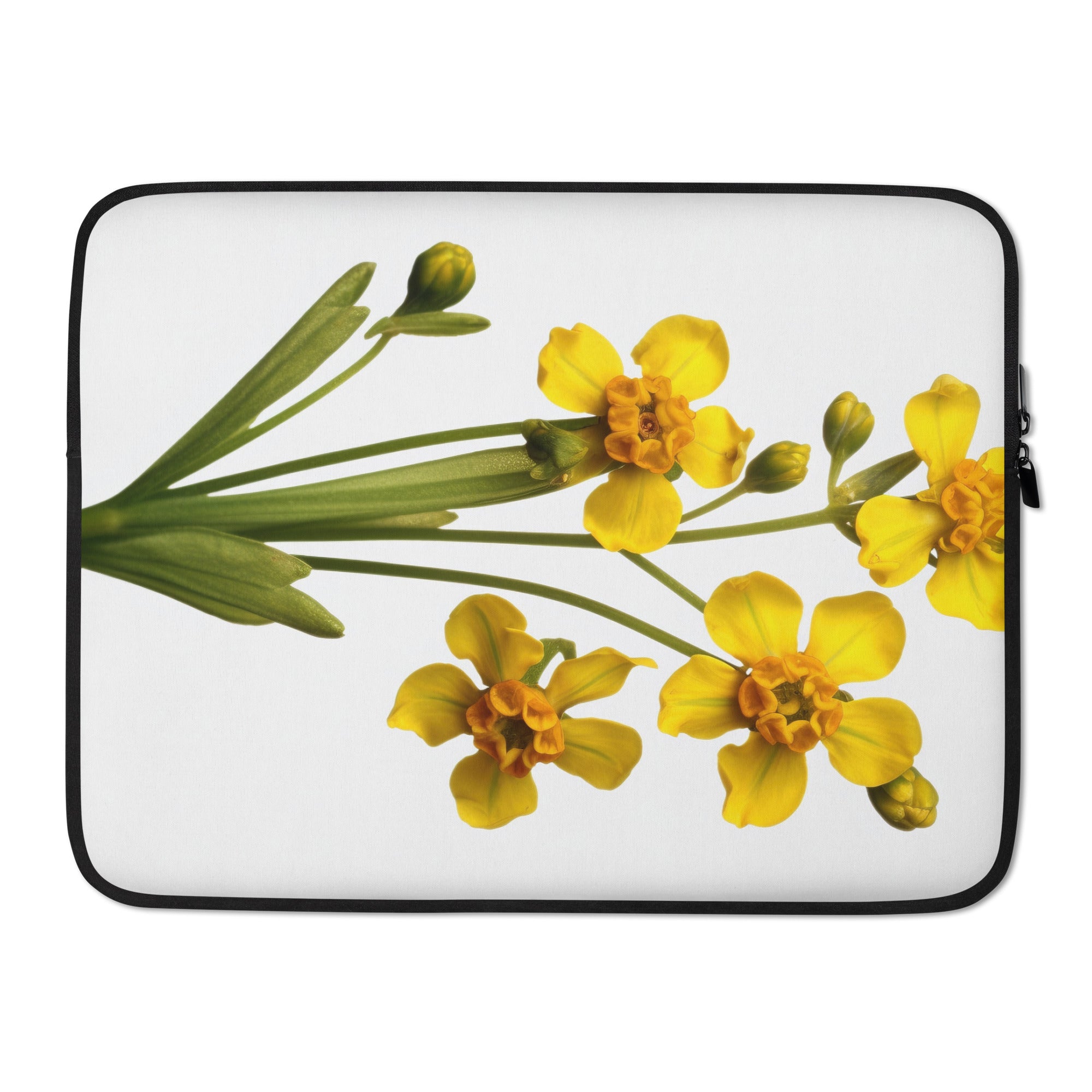 Cowslip Flower Laptop Sleeve by Visual Verse - Image 1