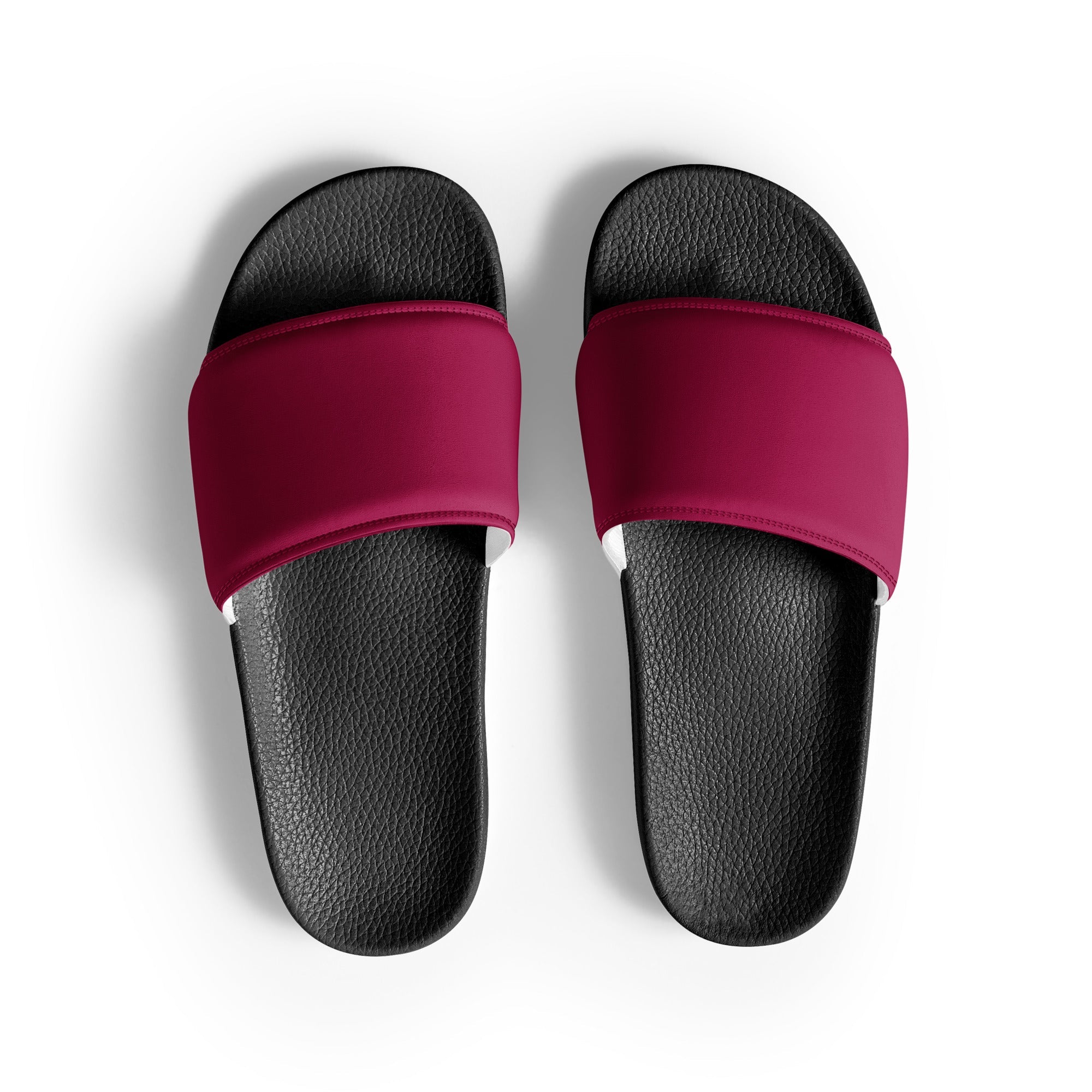 Cranberry Color Men's Slides by Visual Verse - Image 1